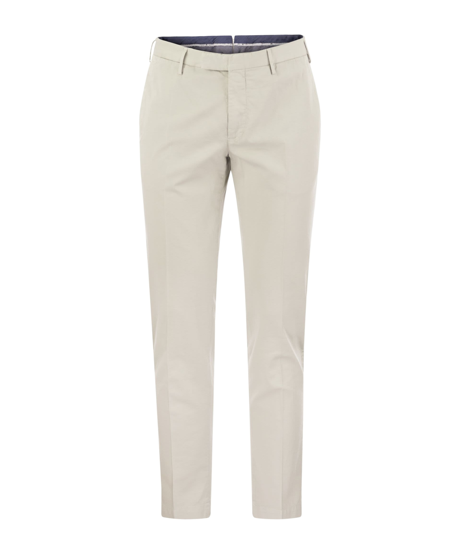 Pt Torino Casual Trousers With Waist Belt Loop In White