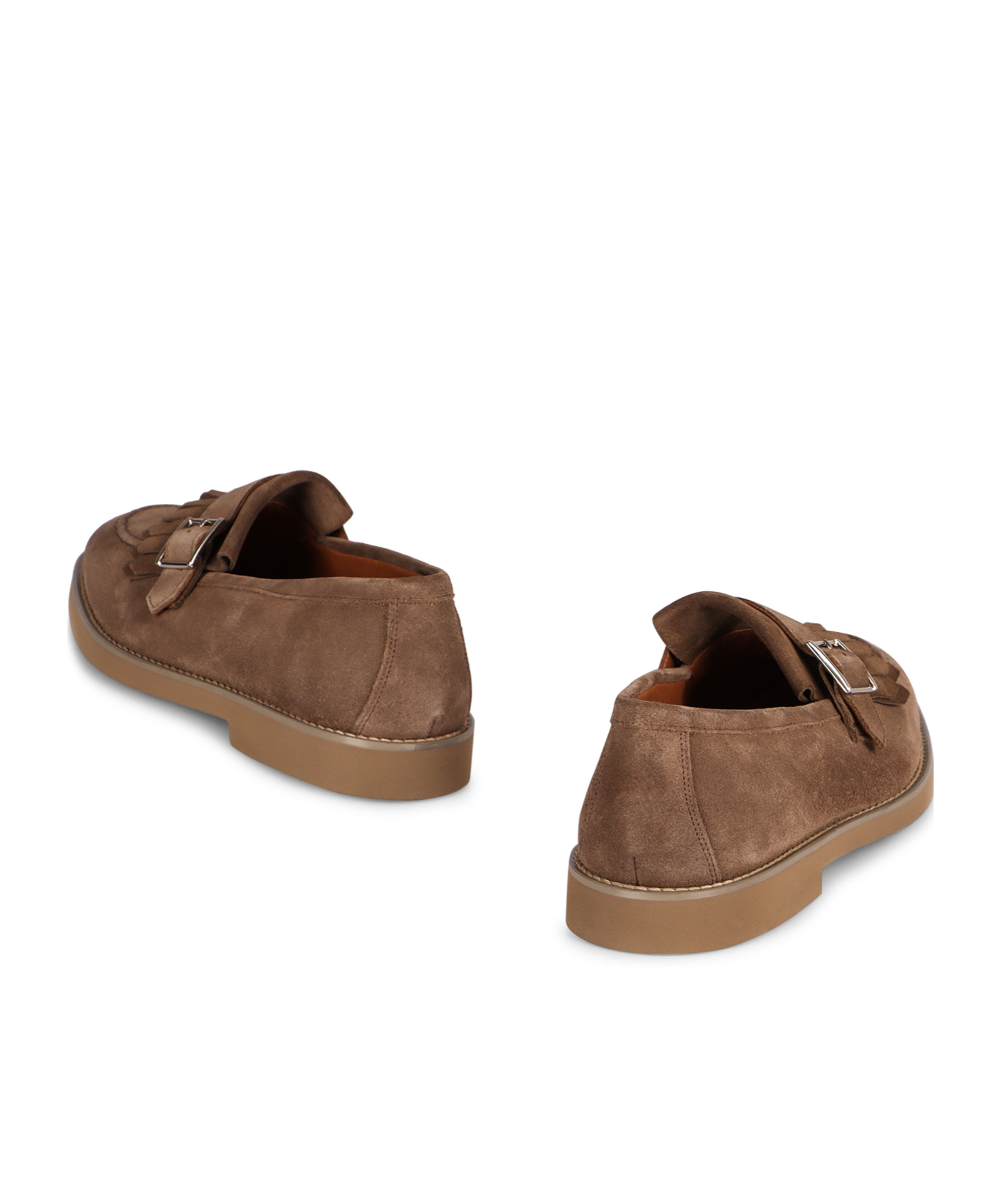 Doucal's Men's Suede Monk-strap Shoes In Brown