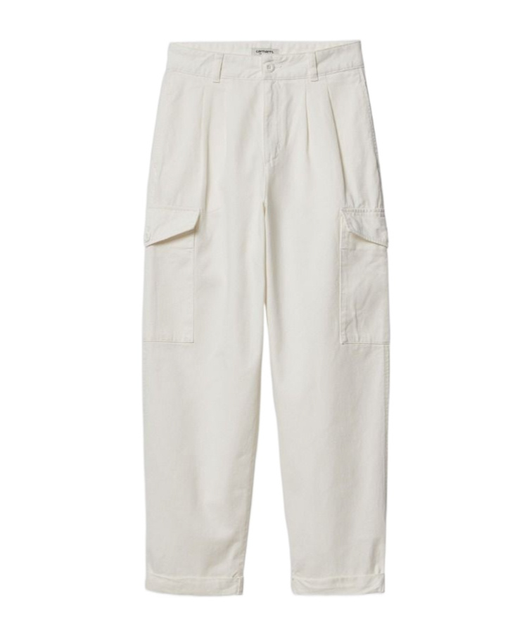 Carhartt Collins Cotton Cargo Trousers In White