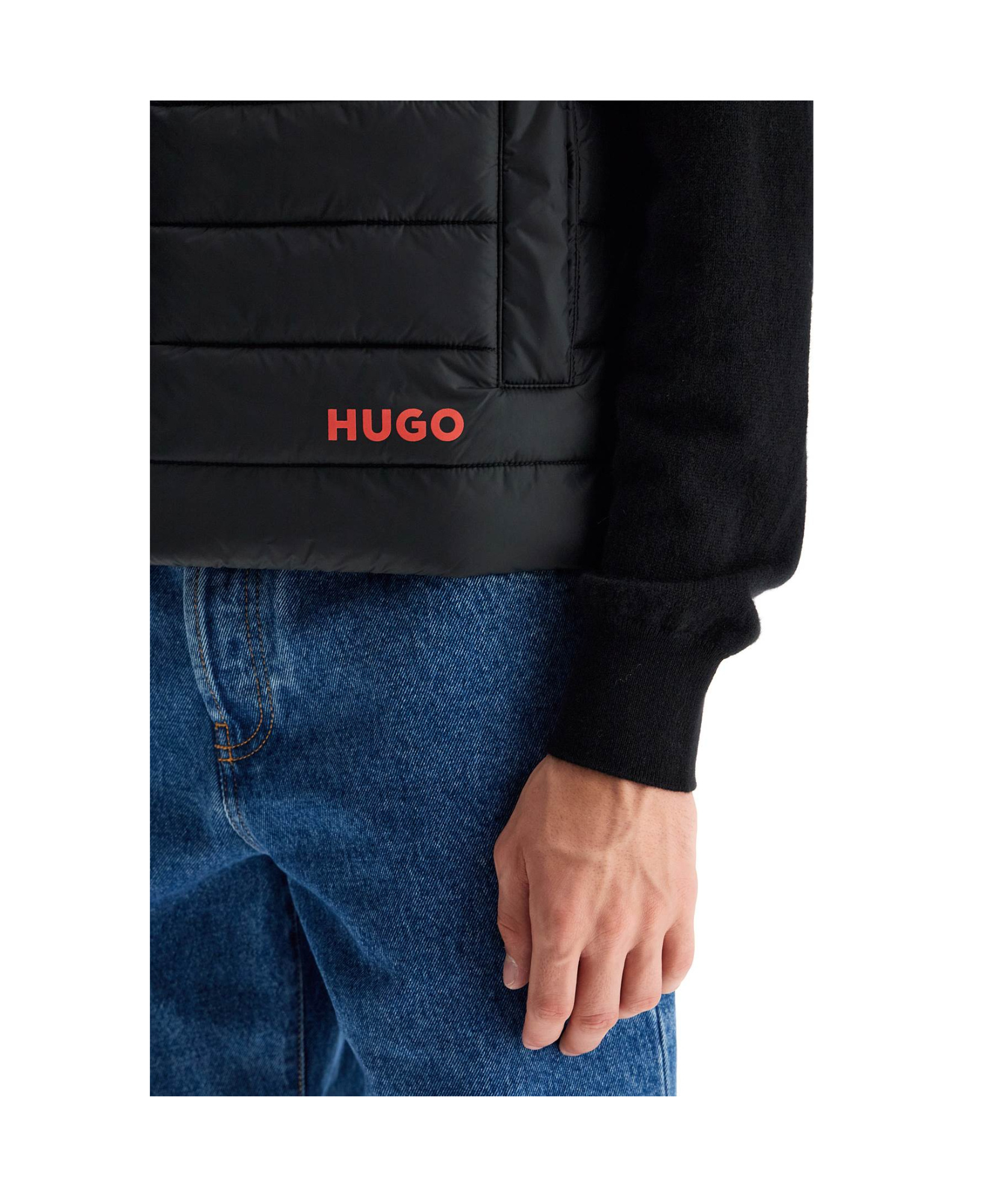Hugo Boss Padded Brentino Vest In Black