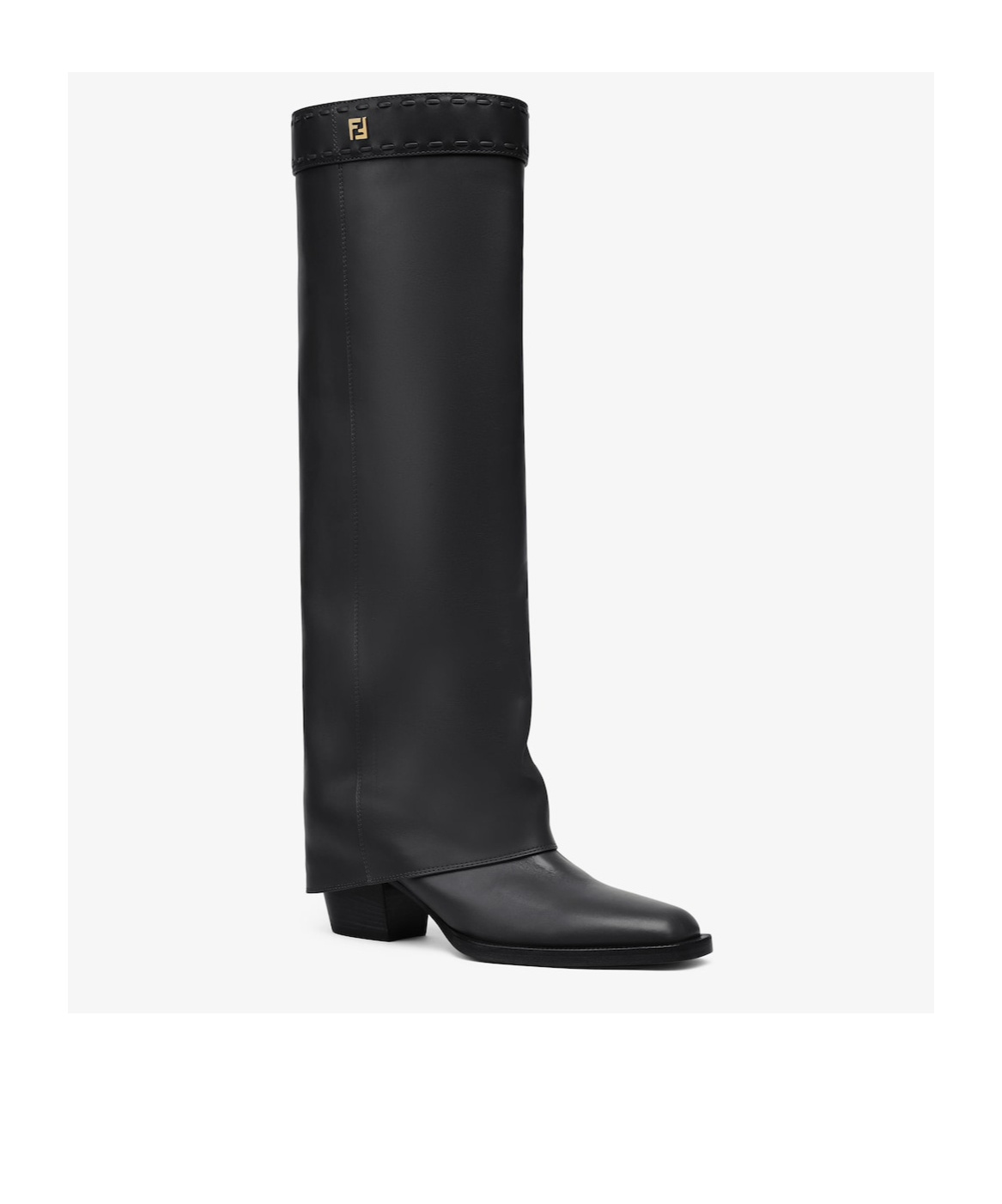 Fendi Black Leather Boots In Black