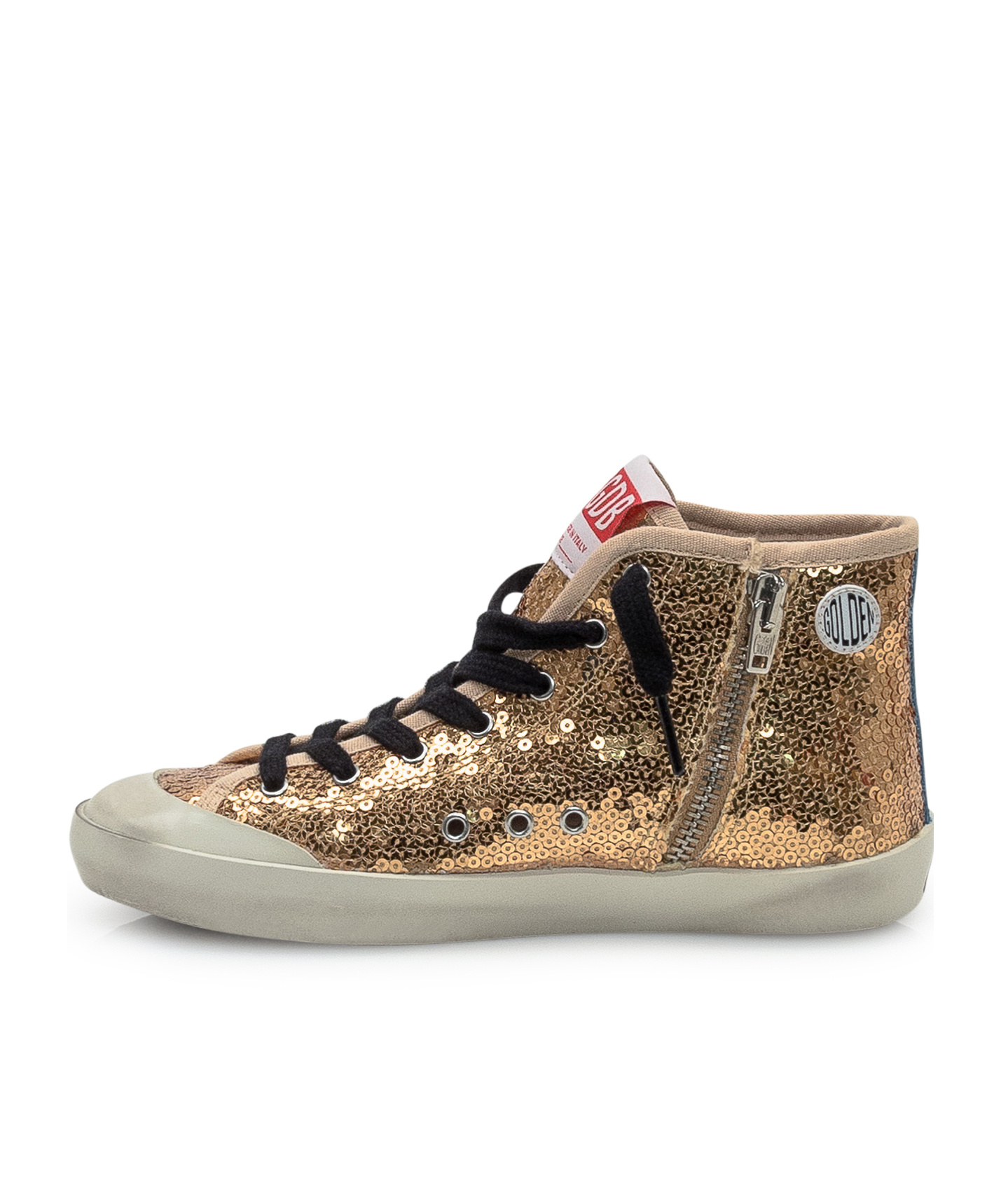Golden Goose Round-toe High-top Sneakers In Brown