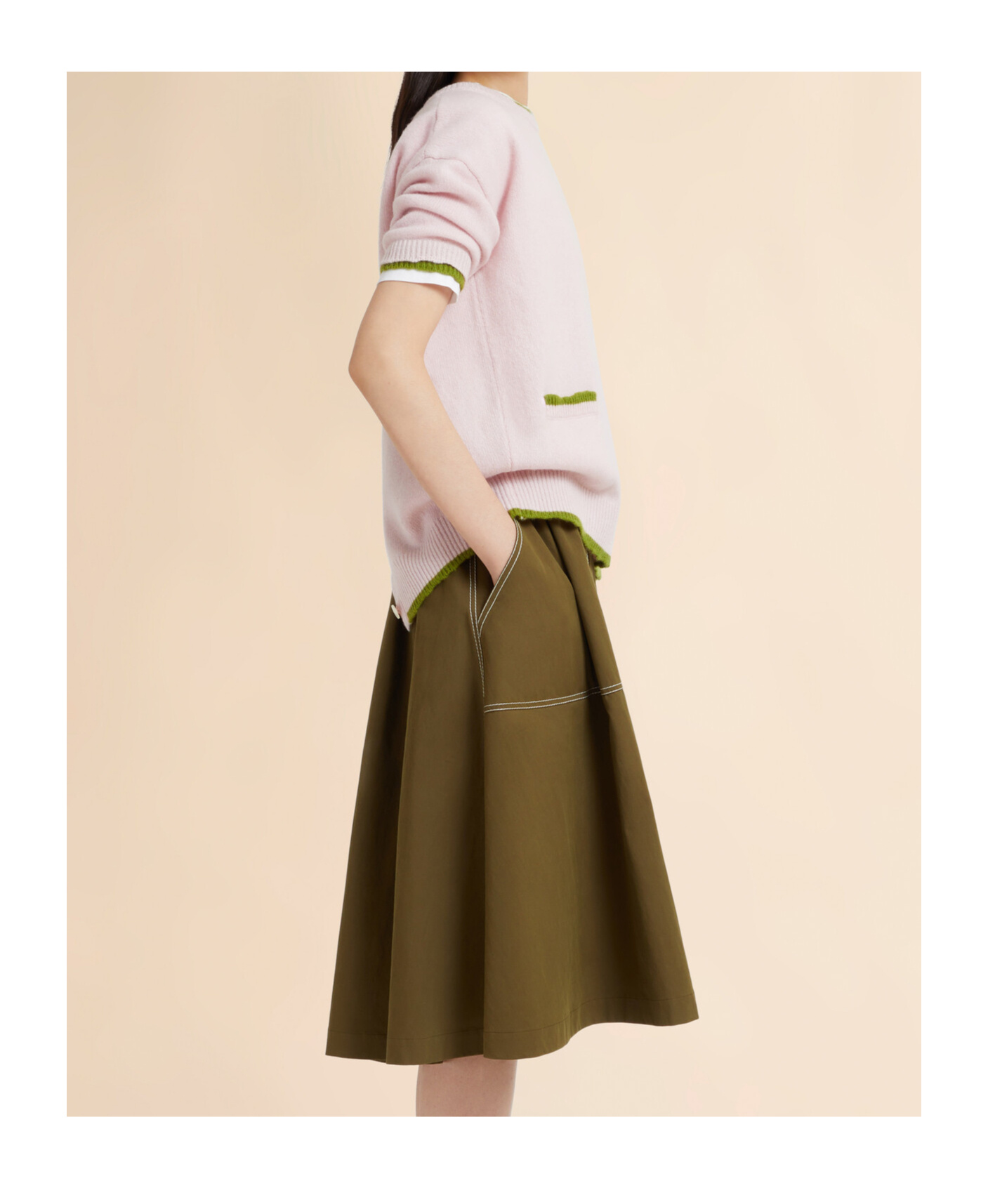 Marni Three-quarter Sleeves Sweater In Pink