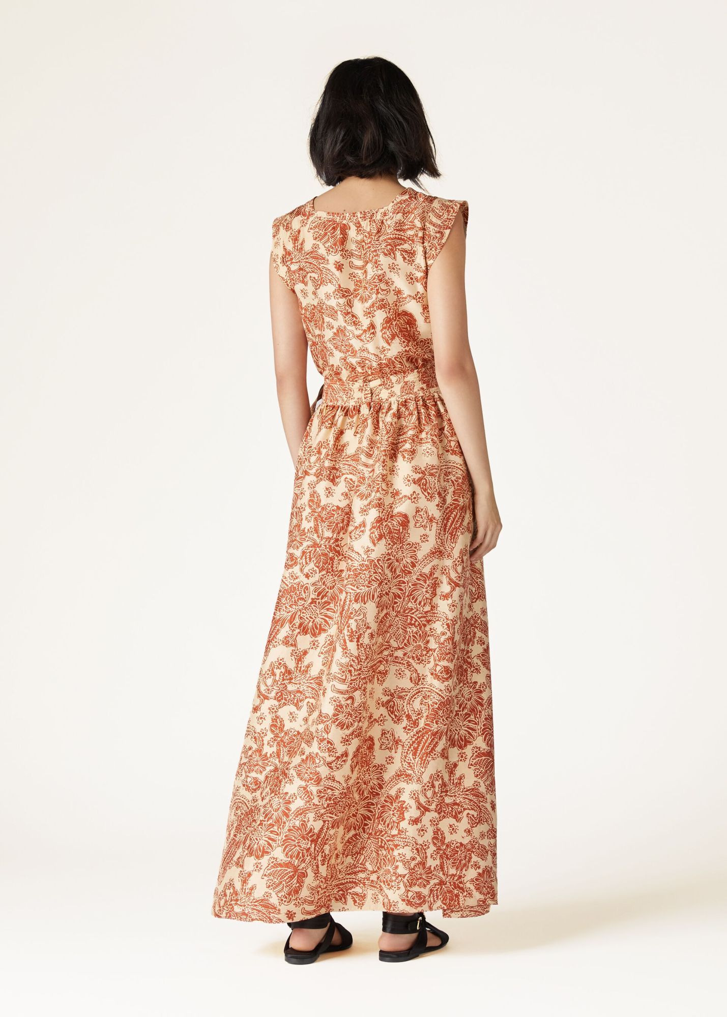 LORO PIANA PLEATED DETAIL DRESS