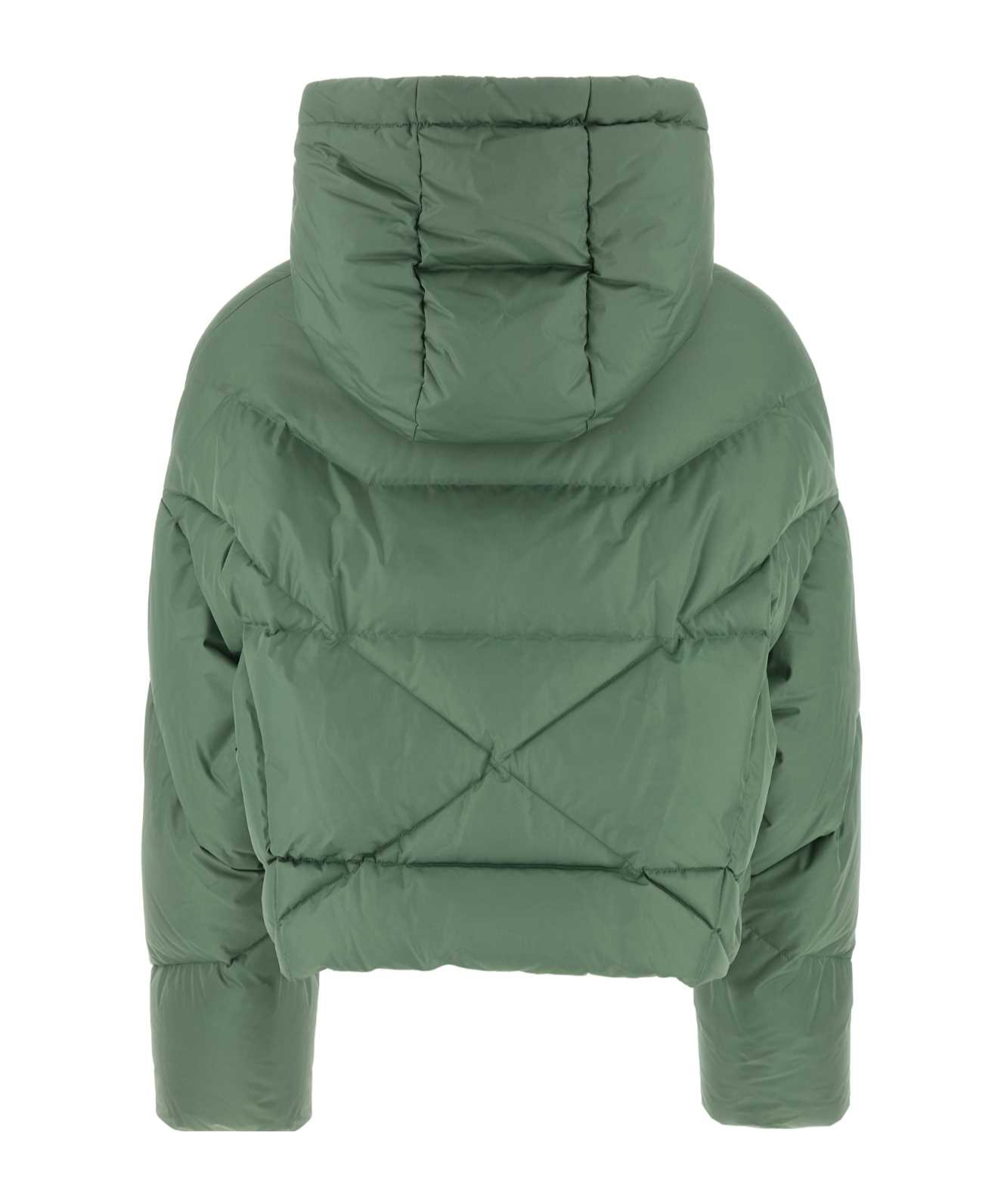 Khrisjoy Hooded Short Puffer Jacket Polyester In Green