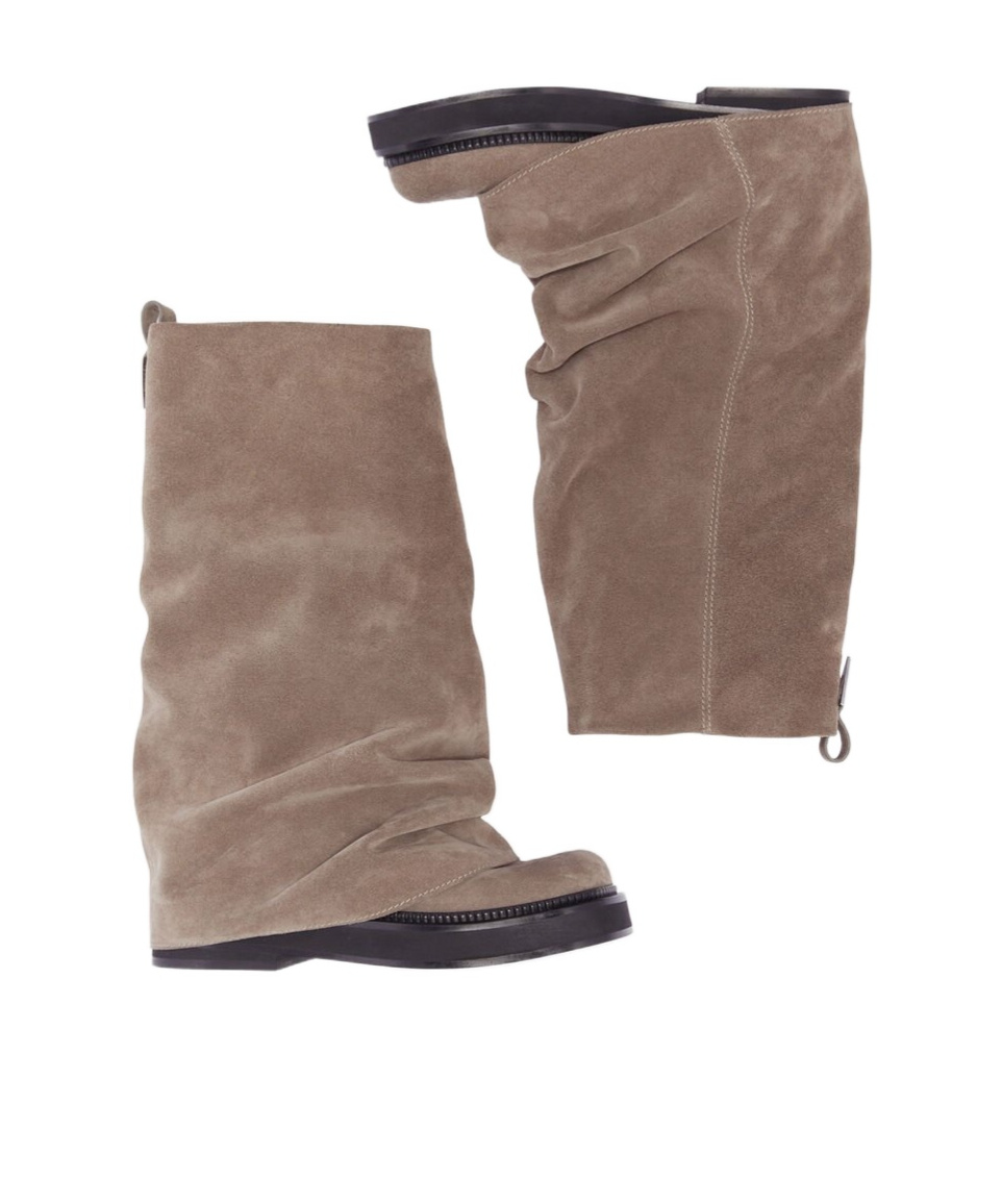 Shop Attico Robin Boots In Gray