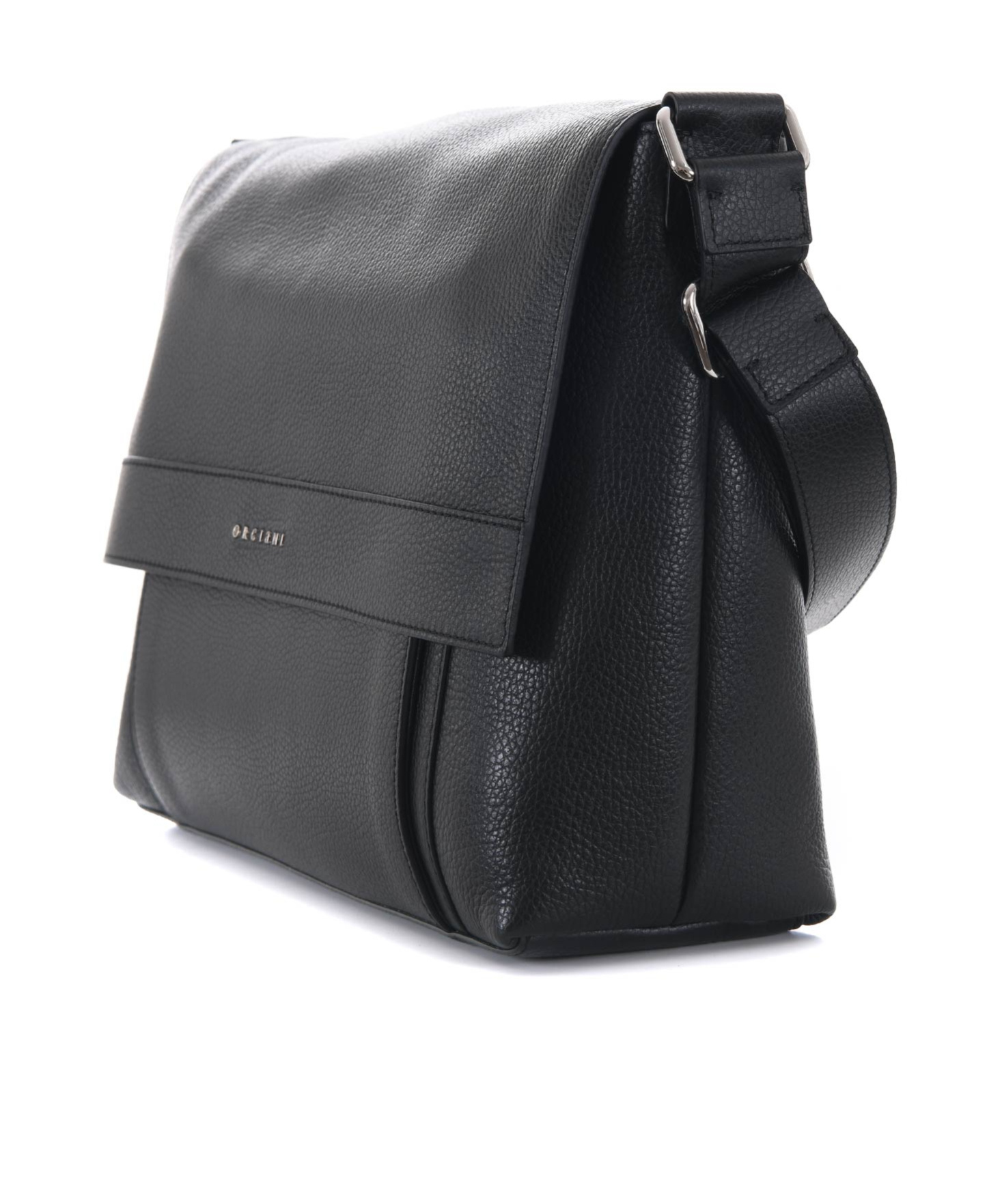 Orciani Front Detail Shoulder Bag In Black