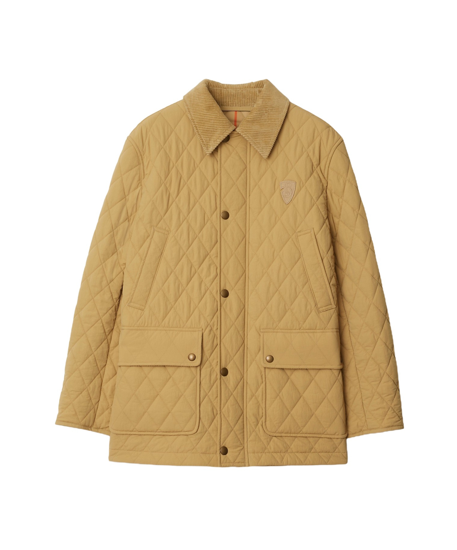 Shop Burberry Diamond-quilted Jacket In Nude