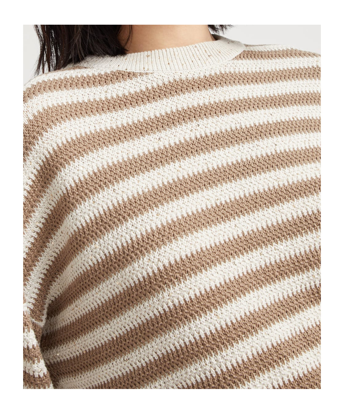 Brunello Cucinelli Cotton Blend Sweater In Multi
