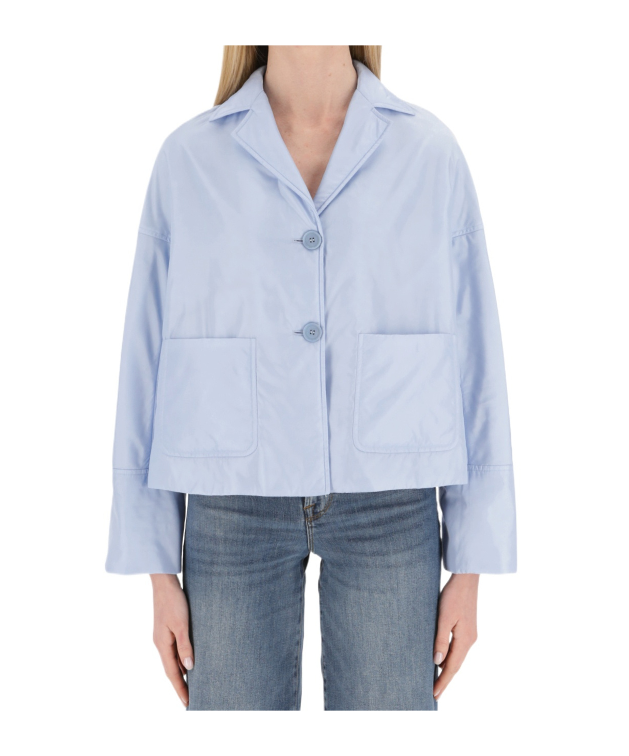 Aspesi Lapel Button Casual Jacket In Blue