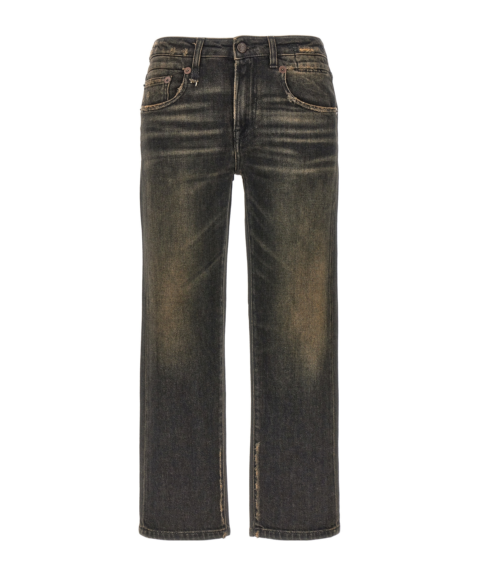 R13 Boy Straight Jeans In Black