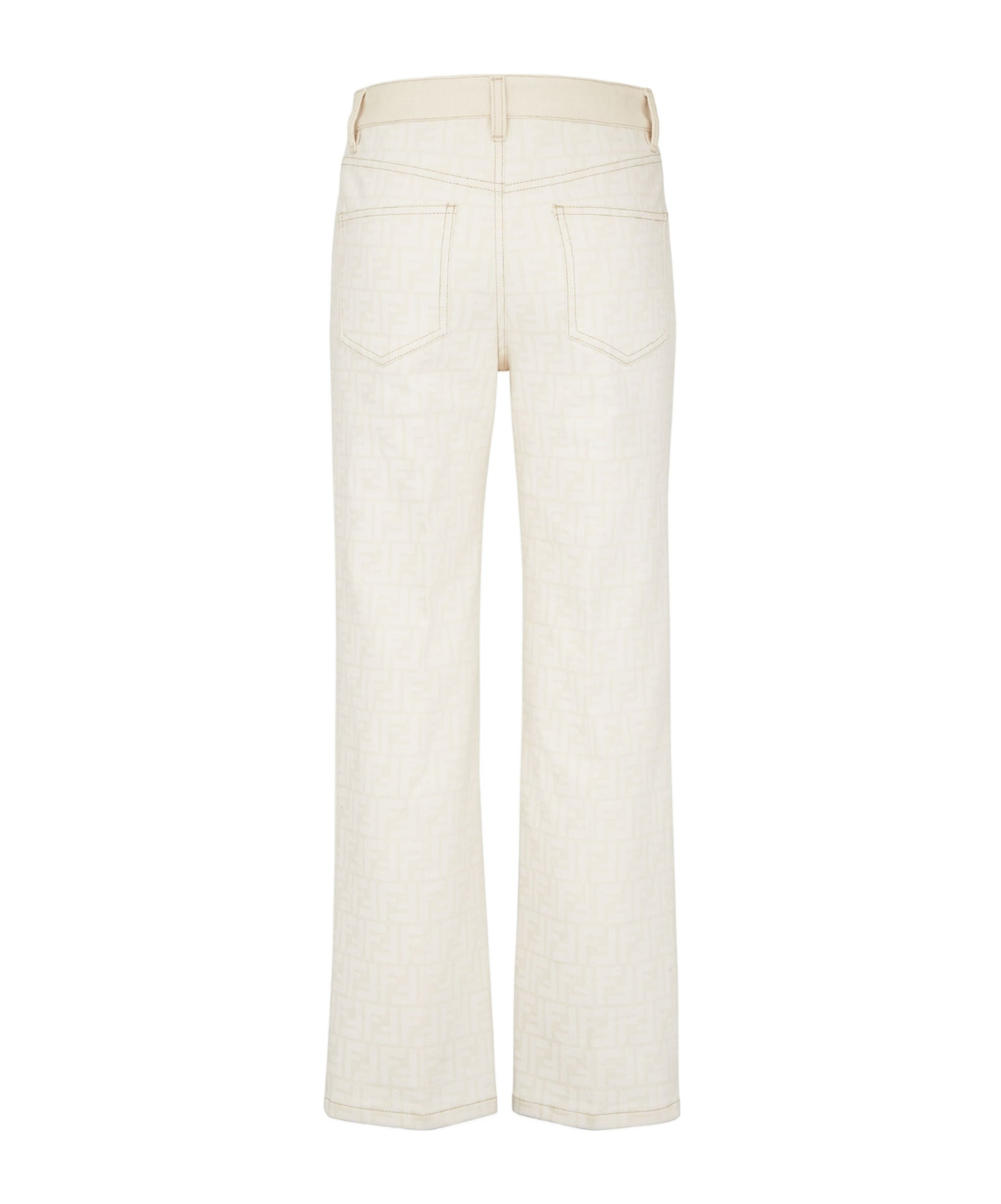 Fendi Multicolor Denim Jeans In White