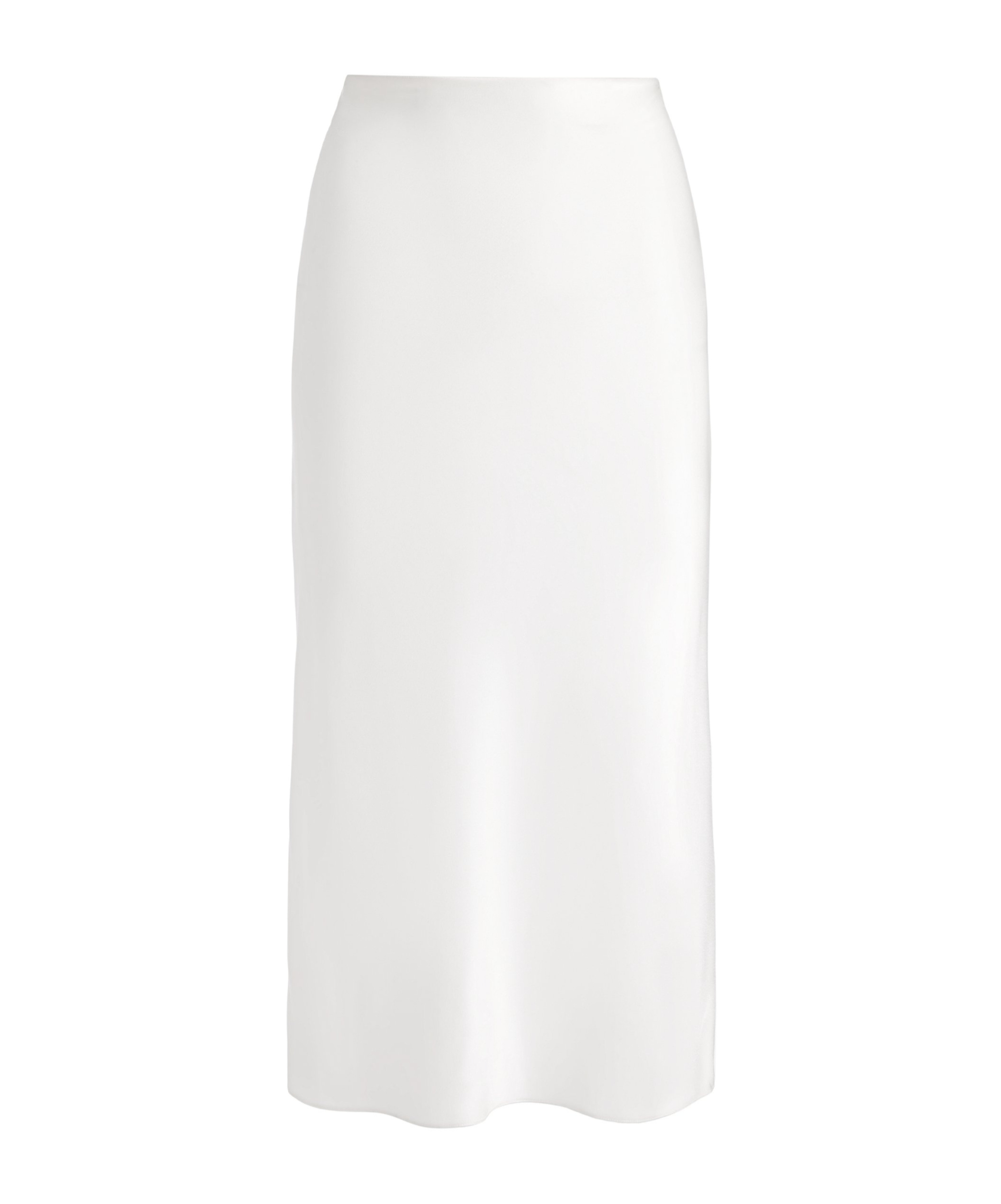Alice And Olivia Maeve Midi Slip Skirt In Off White