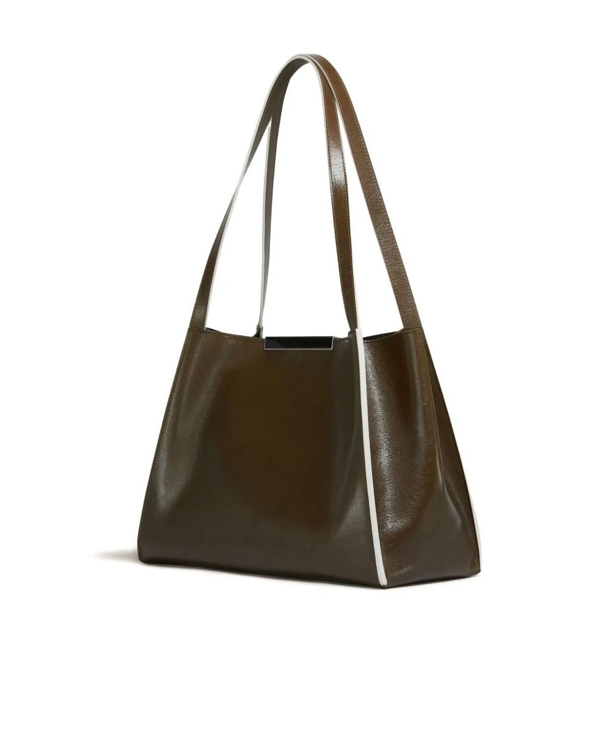 Marni Small Rectangular Tote Bag With Dual Handles In Green