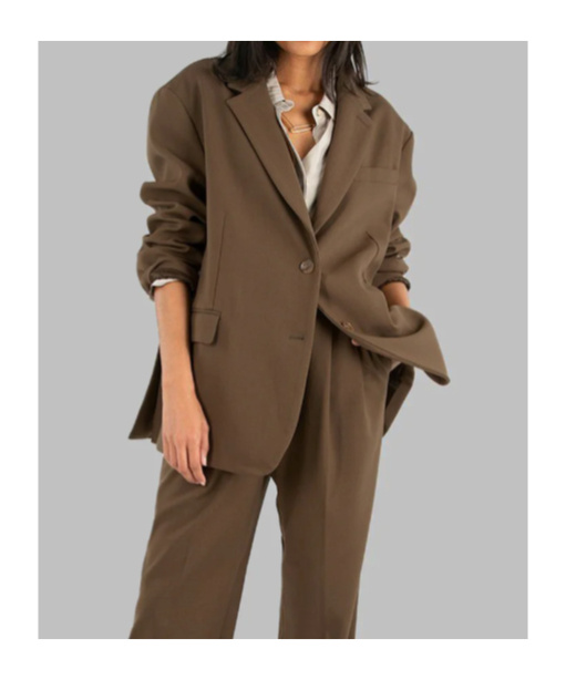 The Frankie Shop Bea Blazer - Chocolate In Neutral