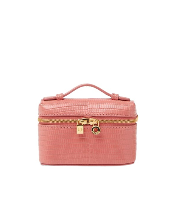 Loro Piana Extra Pocket Charm In Dark Bubble Gum Color/sun Gold