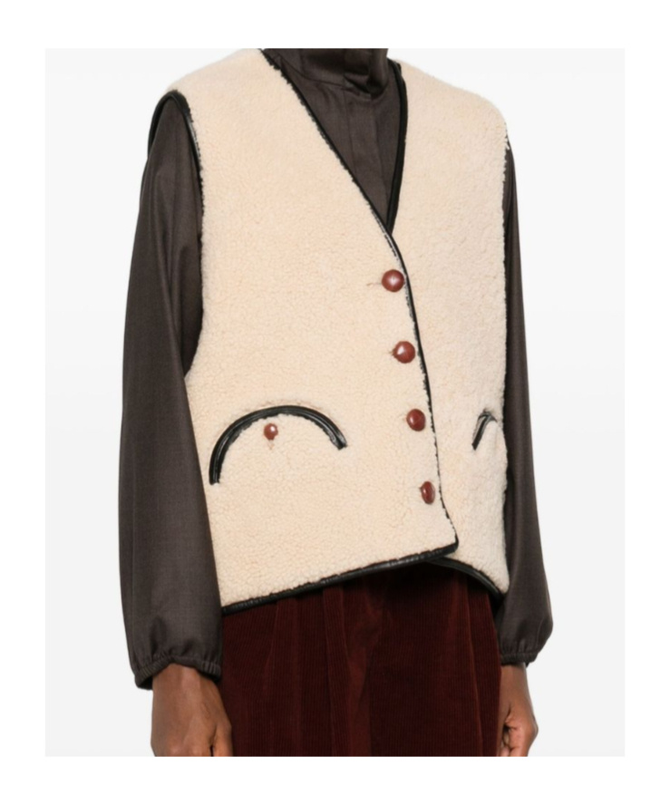 Blazé Milano V-neck Vest In Brown