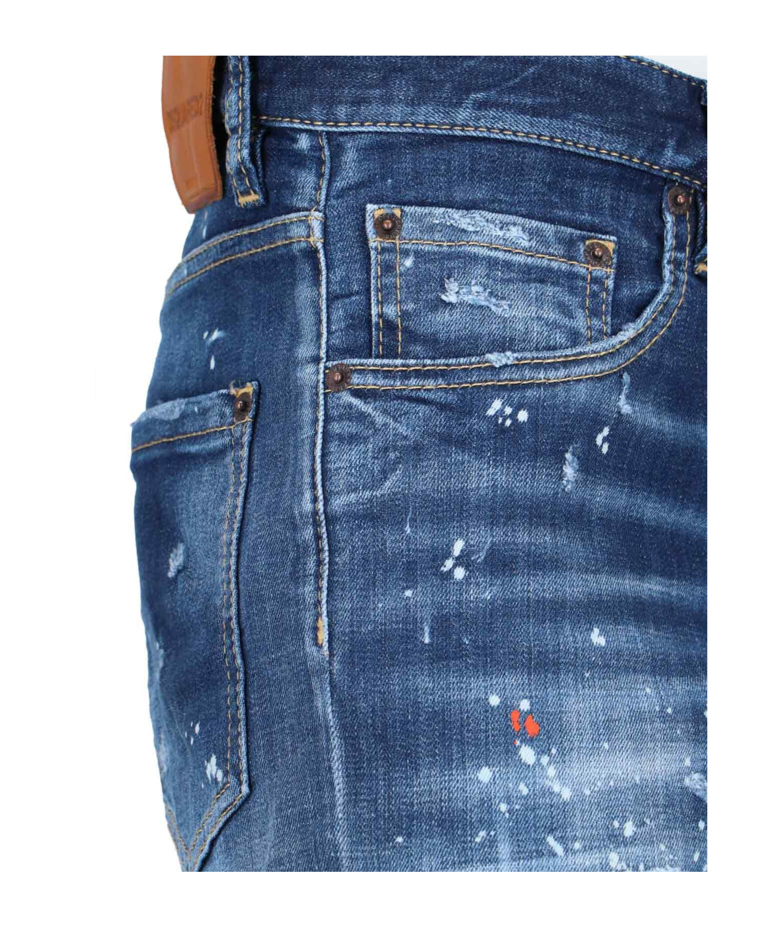Dsquared2 Belt-loop Jeans In Blue