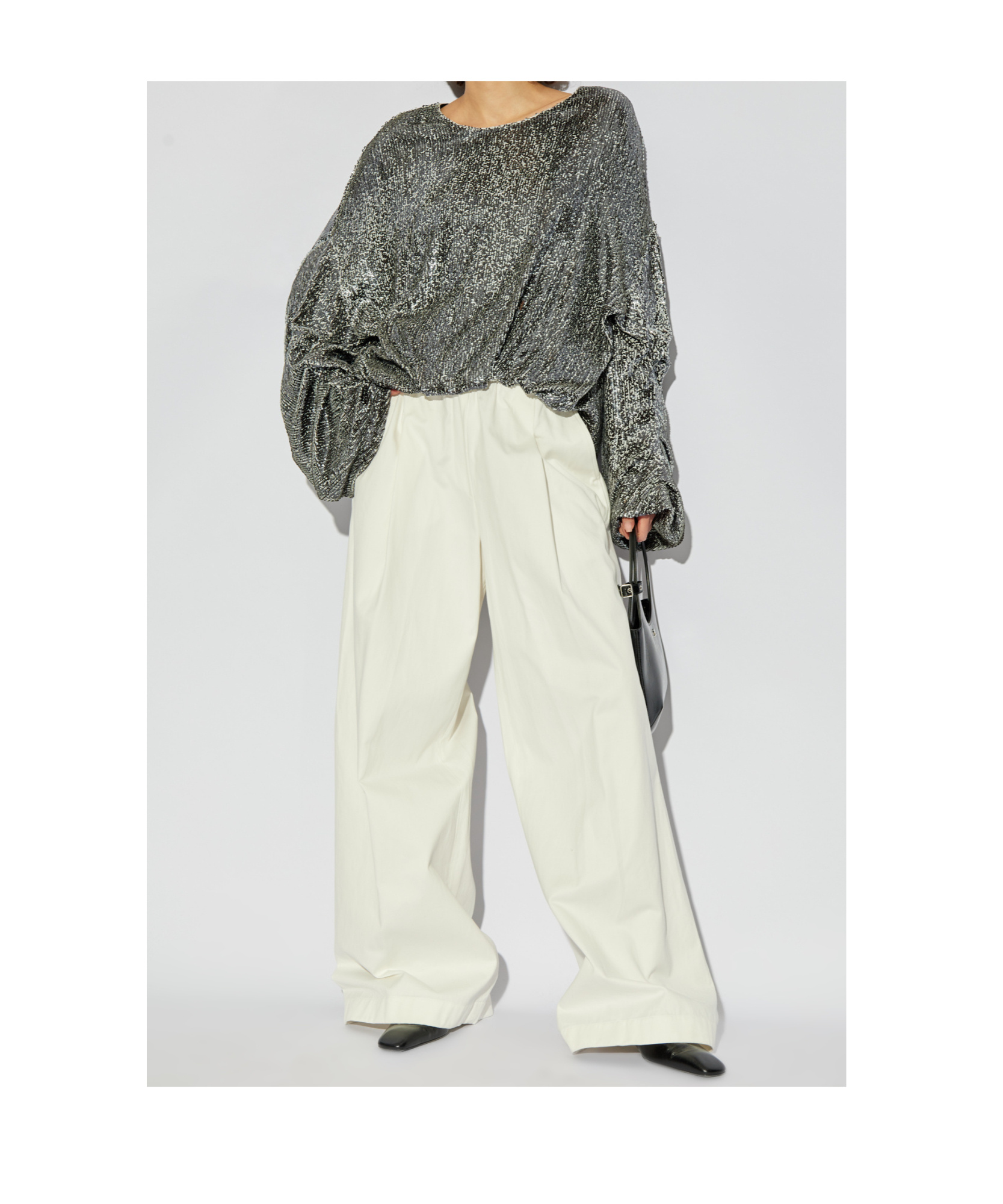 Dries Van Noten Sequined Top In Black