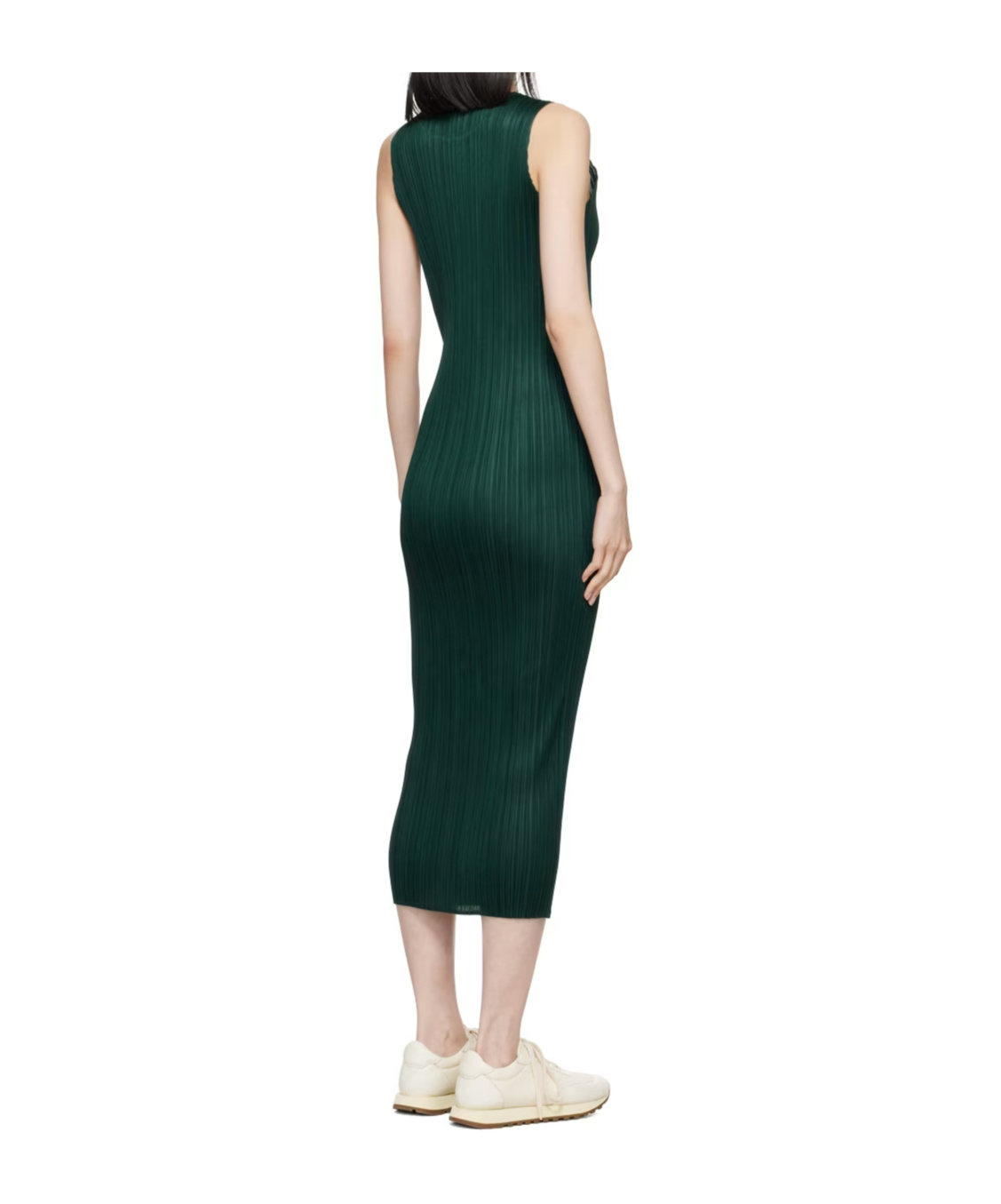 Shop Issey Miyake New Colorful Basics 3 Dress In Green