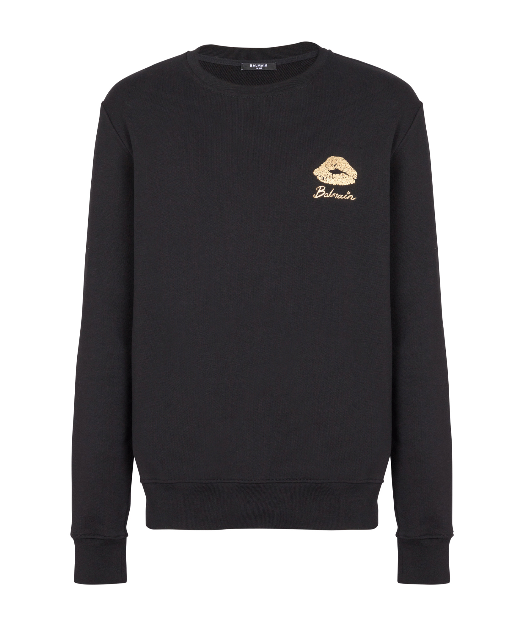 Balmain Kiss Print Sweatshirt In Black