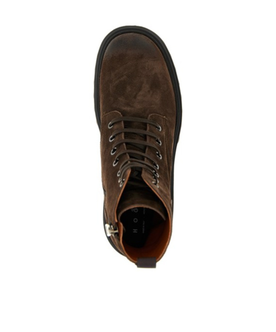 Hogan H700 Lace-up Chunky-sole Boots In Brown