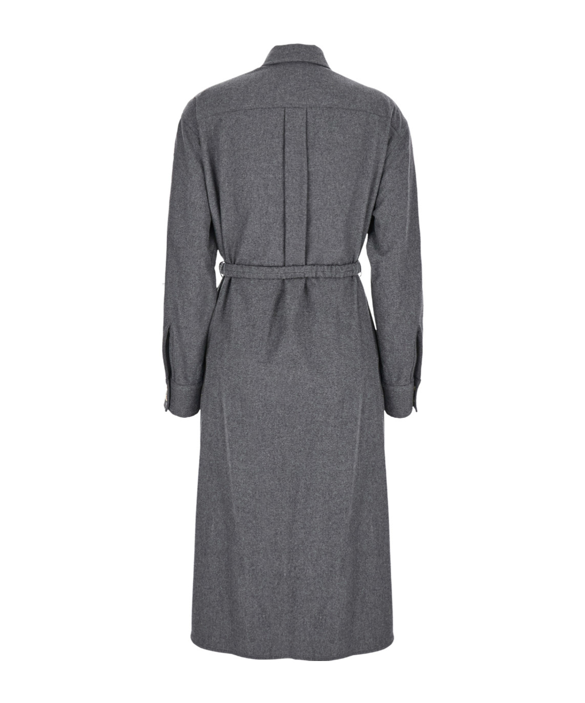 Moncler Logo-patch Shirt Dress In Gray