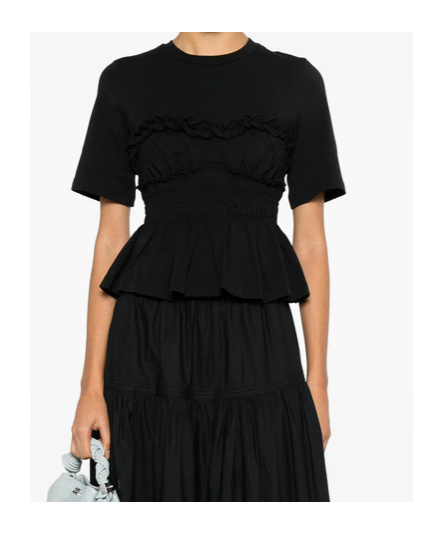 Cecilie Bahnsen Short-sleesleeved T-shirt In Black