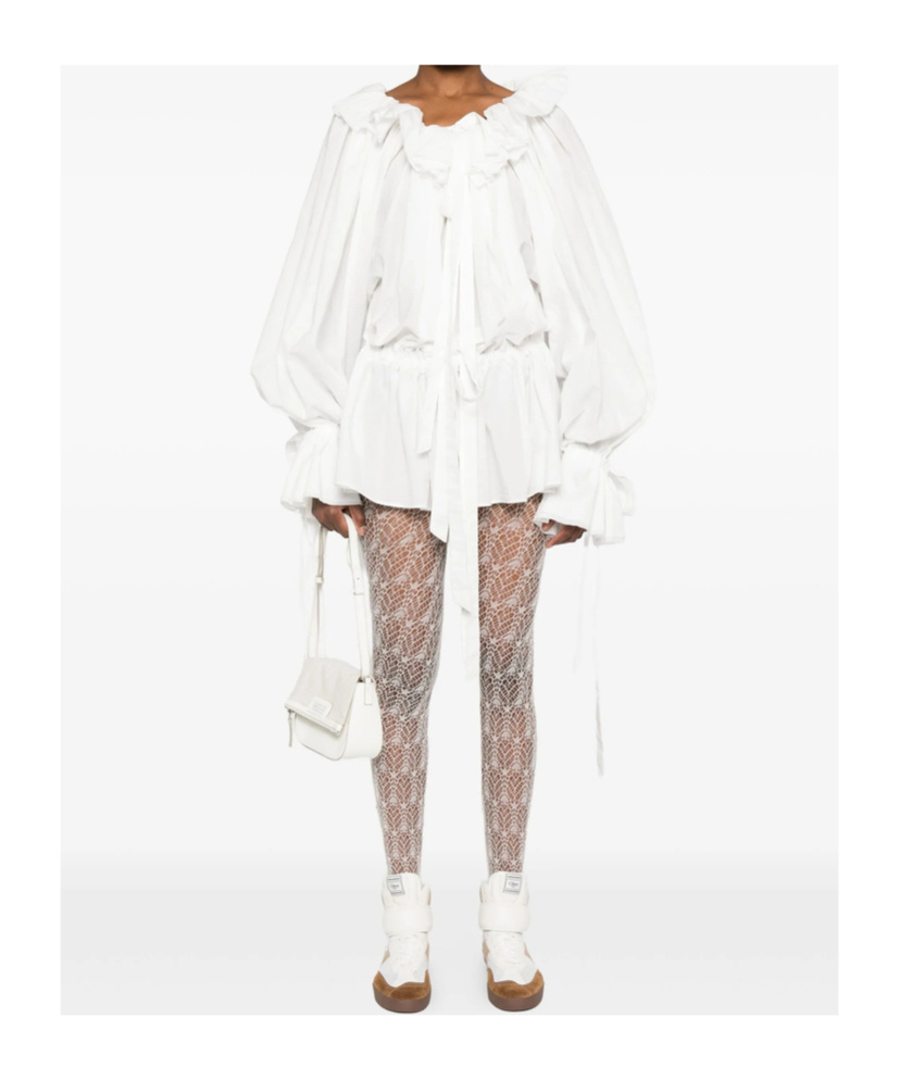 Ann Demeulemeester Bregje Ruffled Mini Dress In Gold
