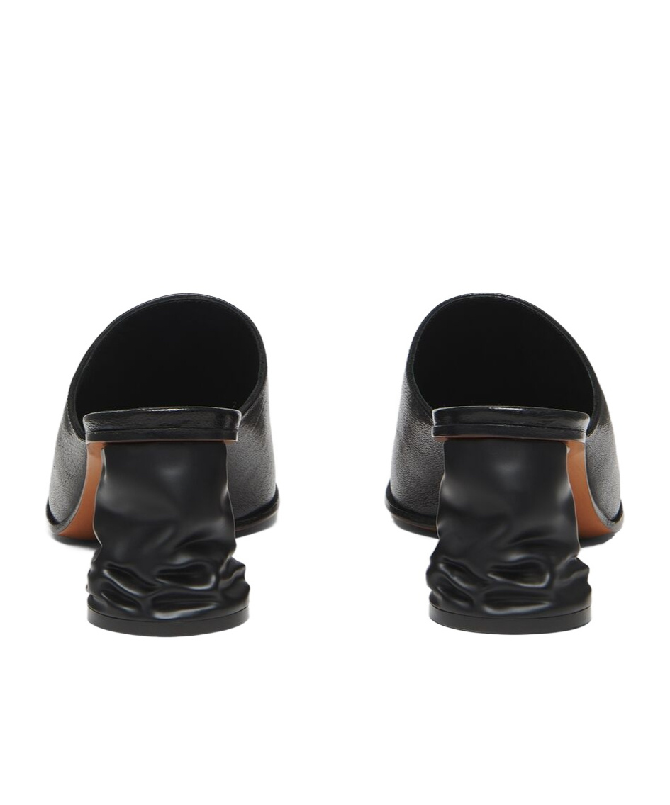 Alexander Mcqueen Crush Muller Shoes In Black