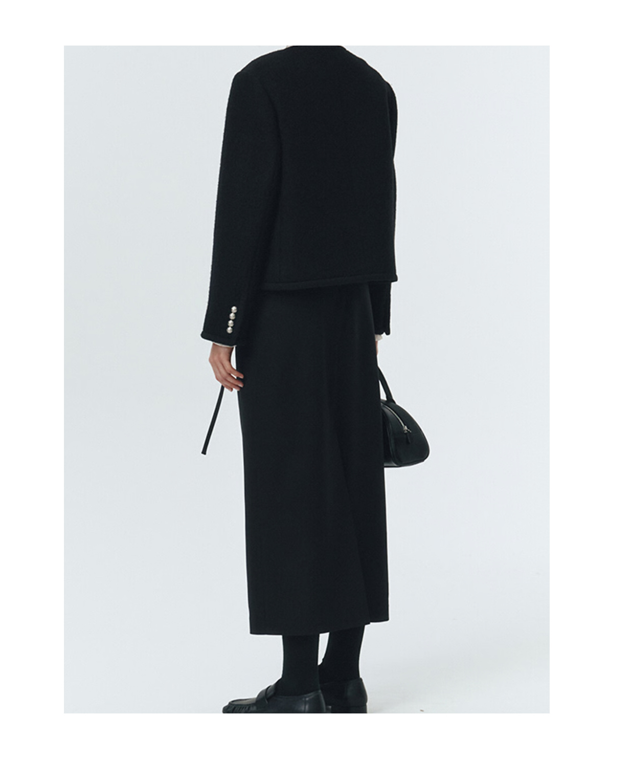 Dunst Tailored Tweed Jacket In Black