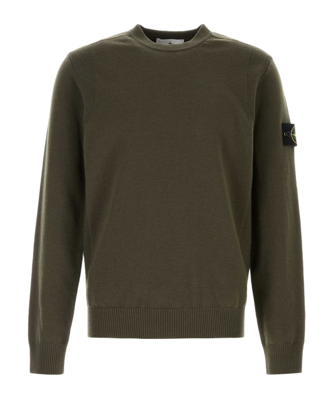 Stone Island Wool-blend Sweater In Green