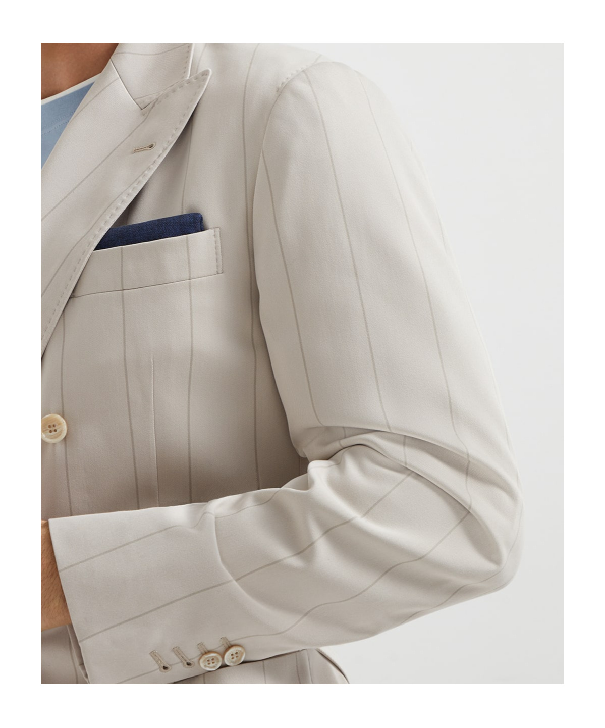 Brunello Cucinelli Silk-twill Blazer In Neutral