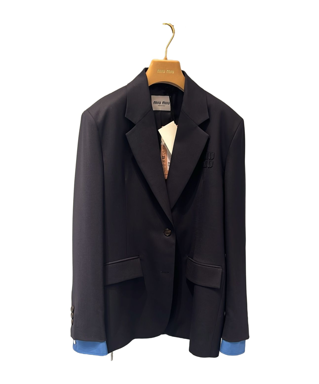 Miu Miu Lapel Suit Coat In Black