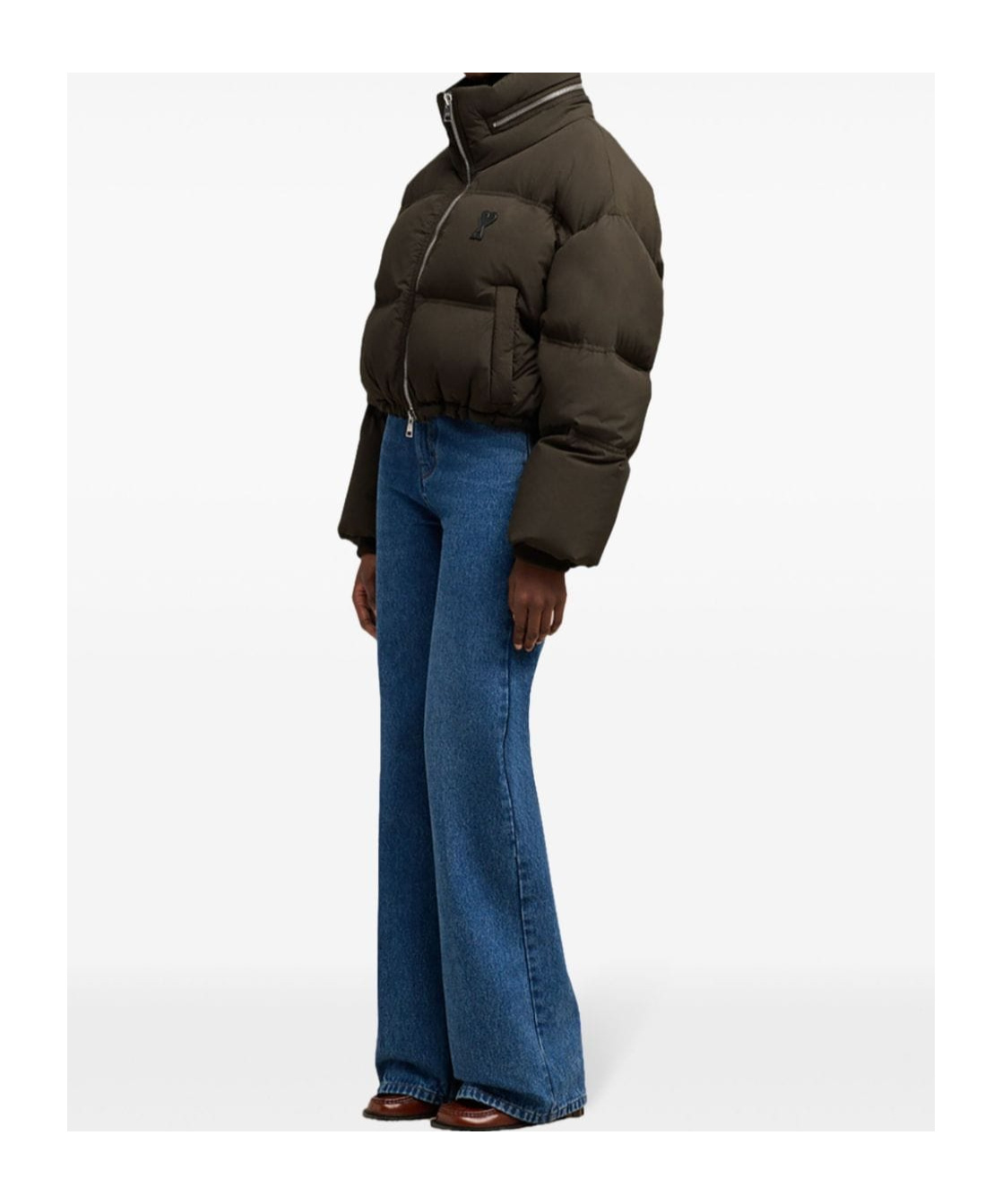 Ami Alexandre Mattiussi Long-sleeved Down Jacket In Black