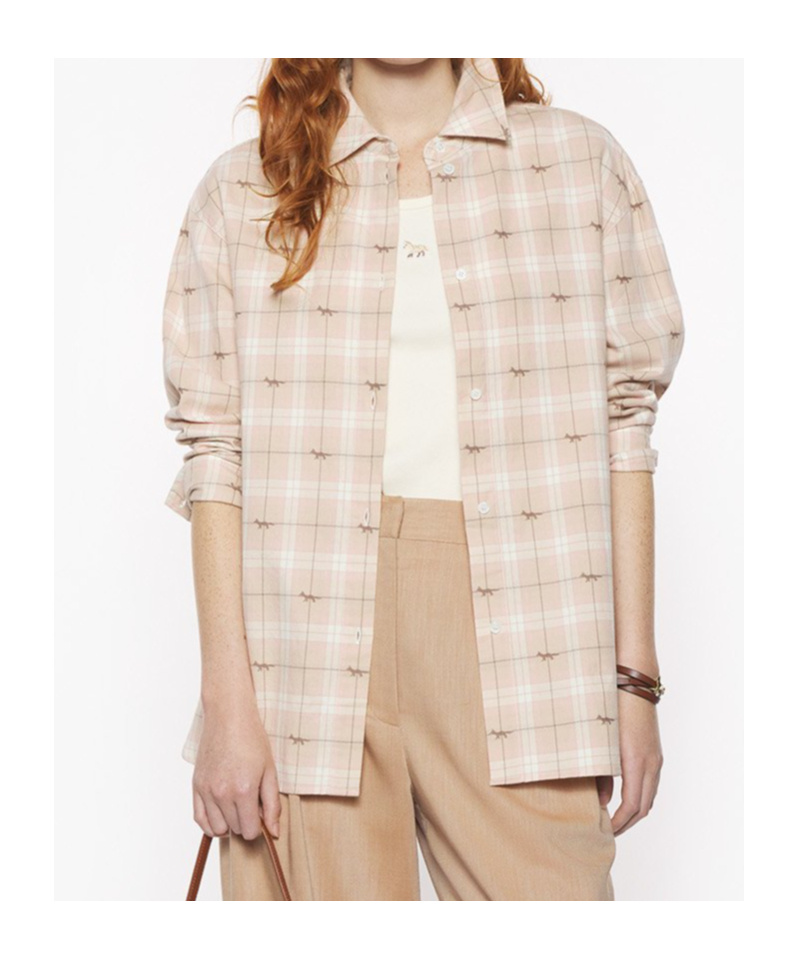Maison Kitsuné Light Overshirt In Neutral