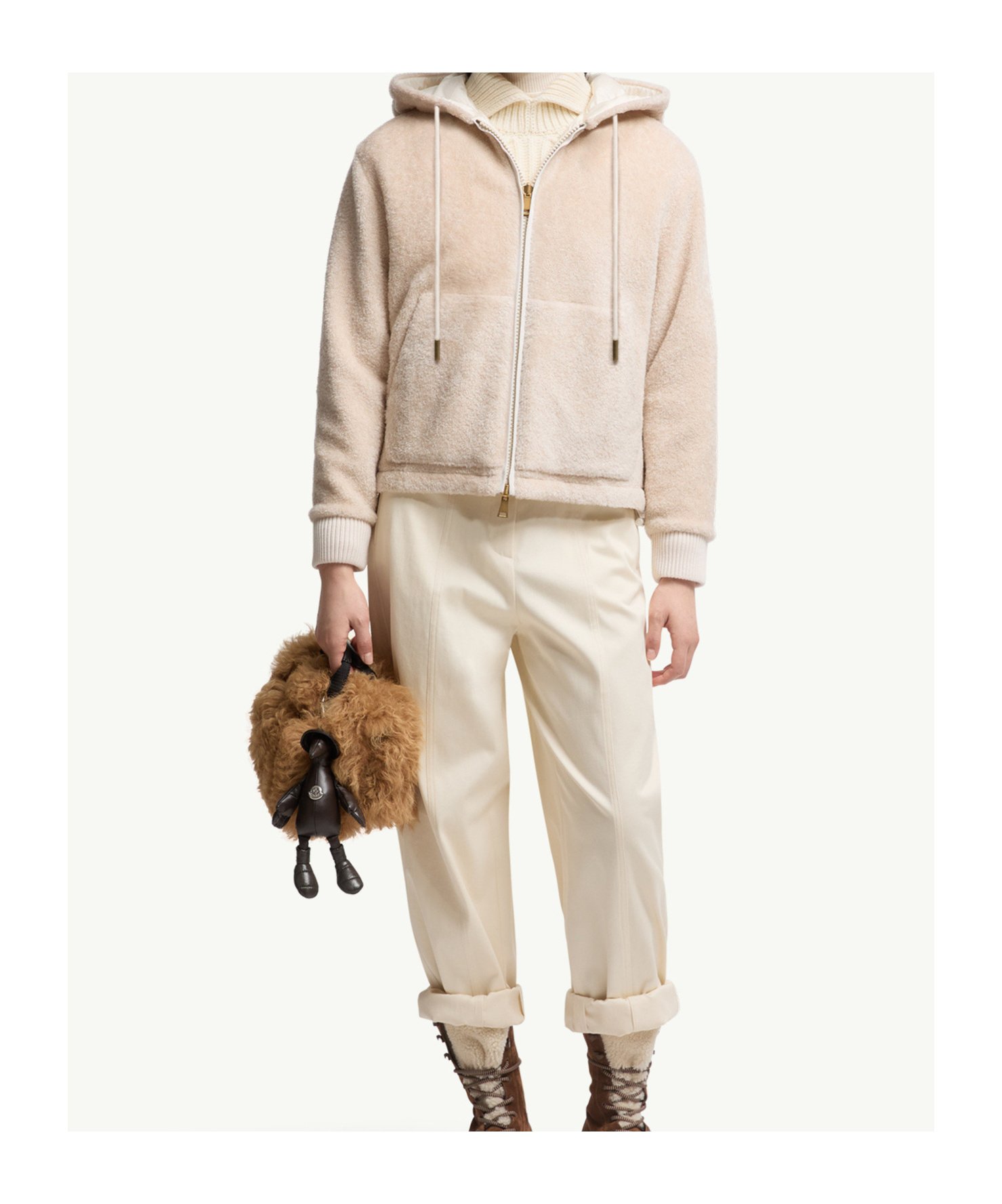Moncler Reversible Padded Hoodie In Pink
