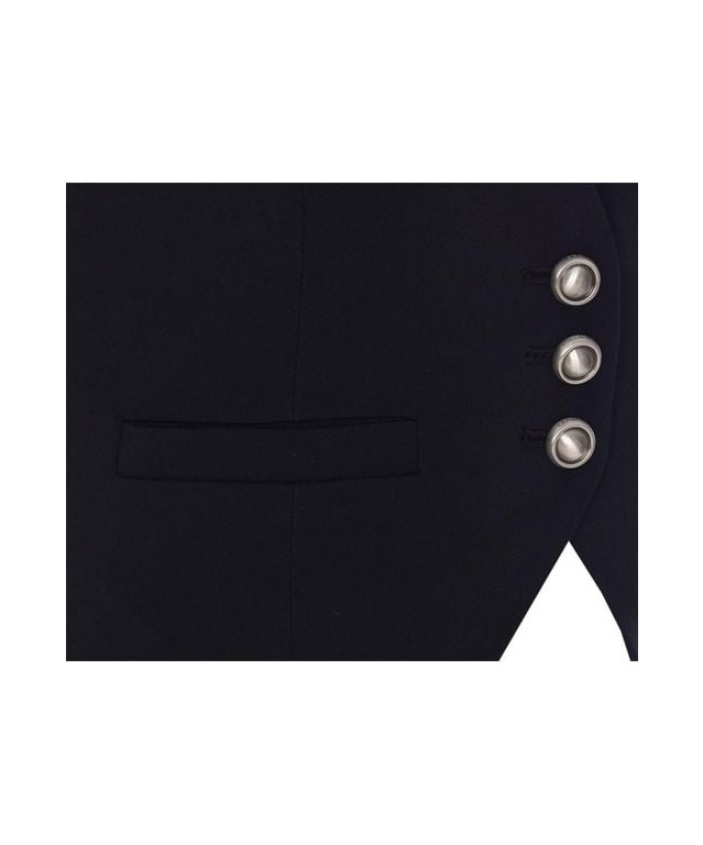 Pinko Crop V-neck Halterneck Sleeveless Tailored Vest In Blue