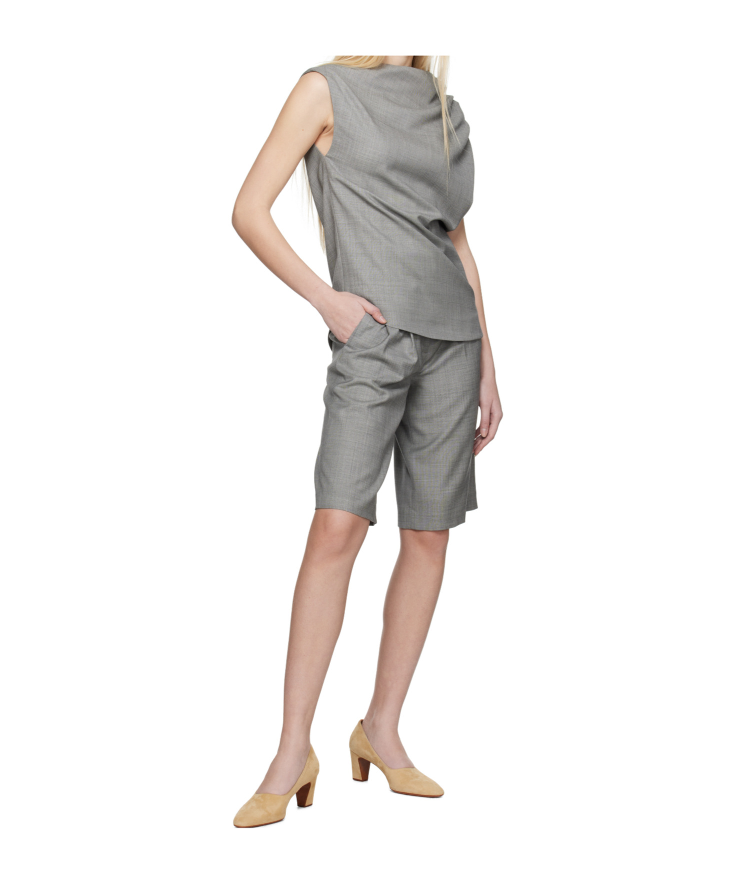 Loulou De Saison Lyra Blouse In Gray