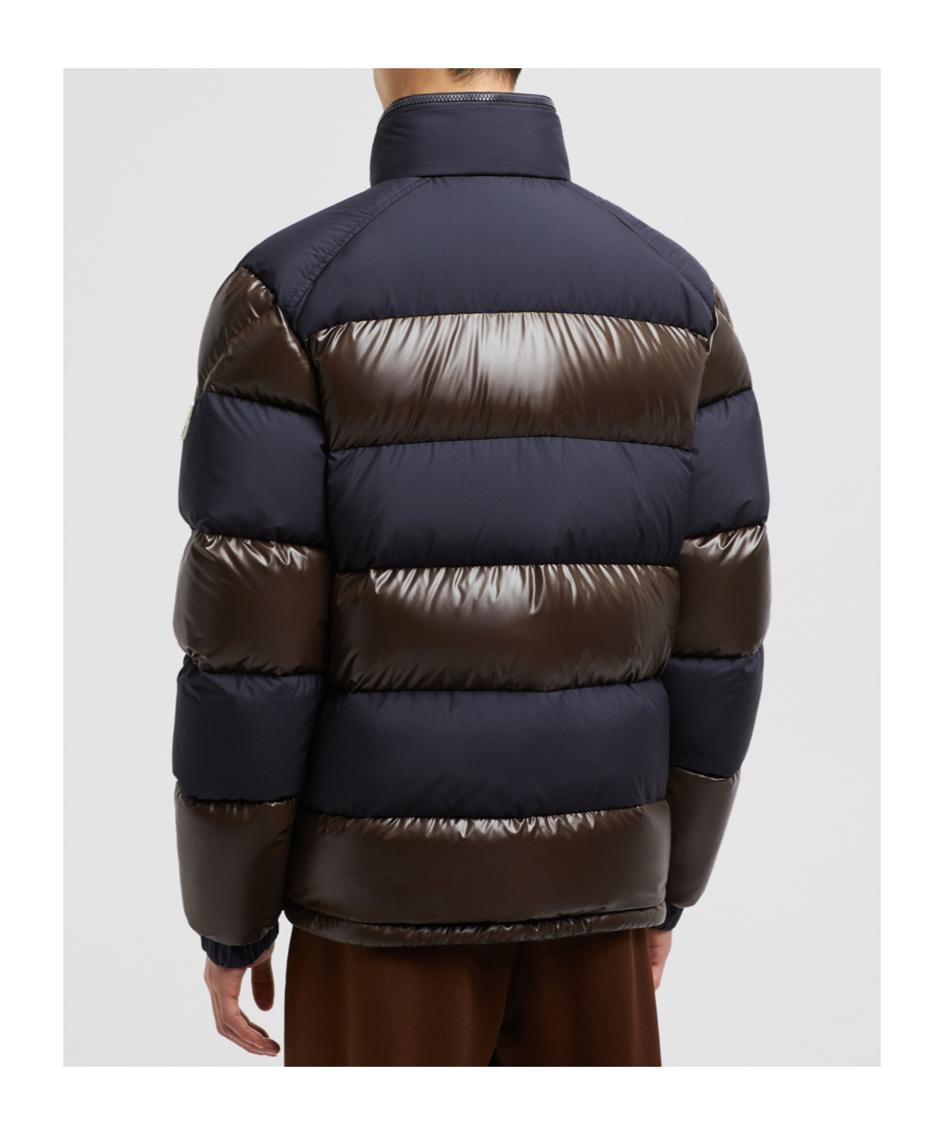 Moncler Peclet Reversible Short Down Jacket, Men, Multicolour, Size: 5 In Blue