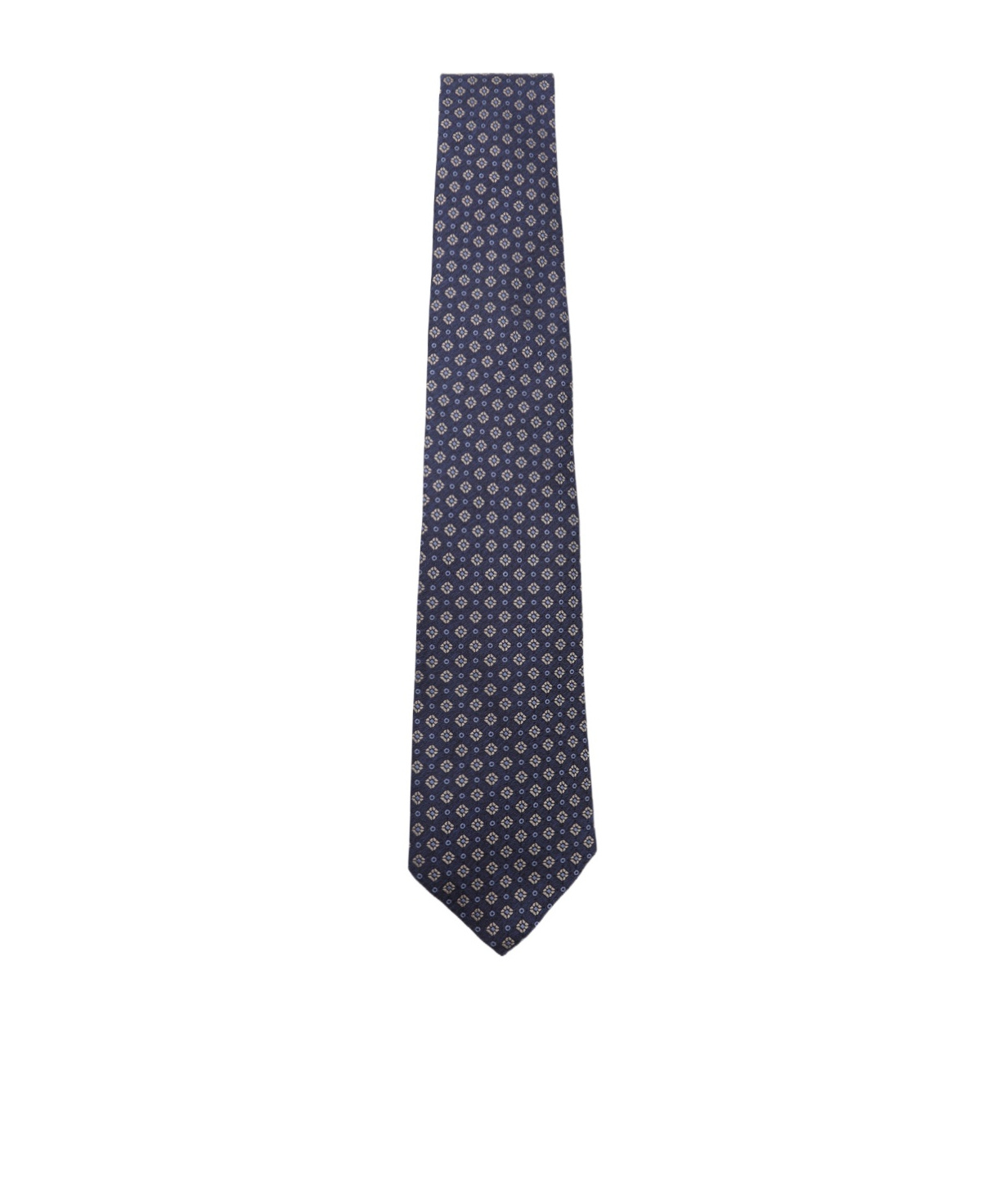 Canali Geometric-pattern Tie In Blue