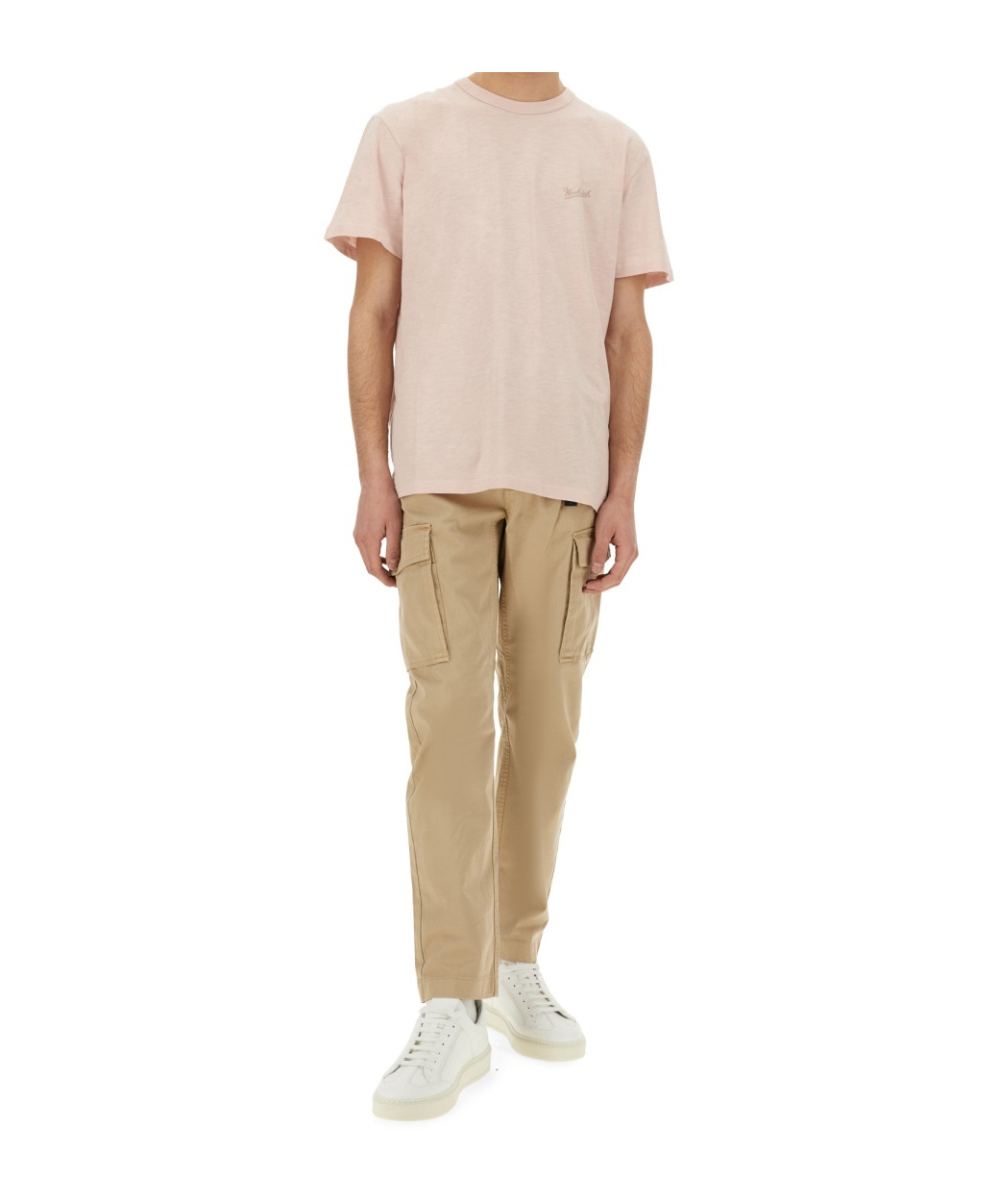 Woolrich Flamed Cotton T Shirt In Pink