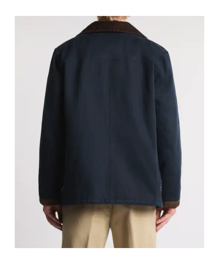 Fay 4 Ganci Cotton Jacket In Blue