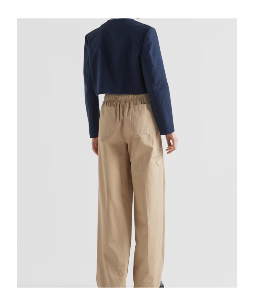 Prada Womens Blue Single-breasted Tricotine-weave Wool Jacket In Blue