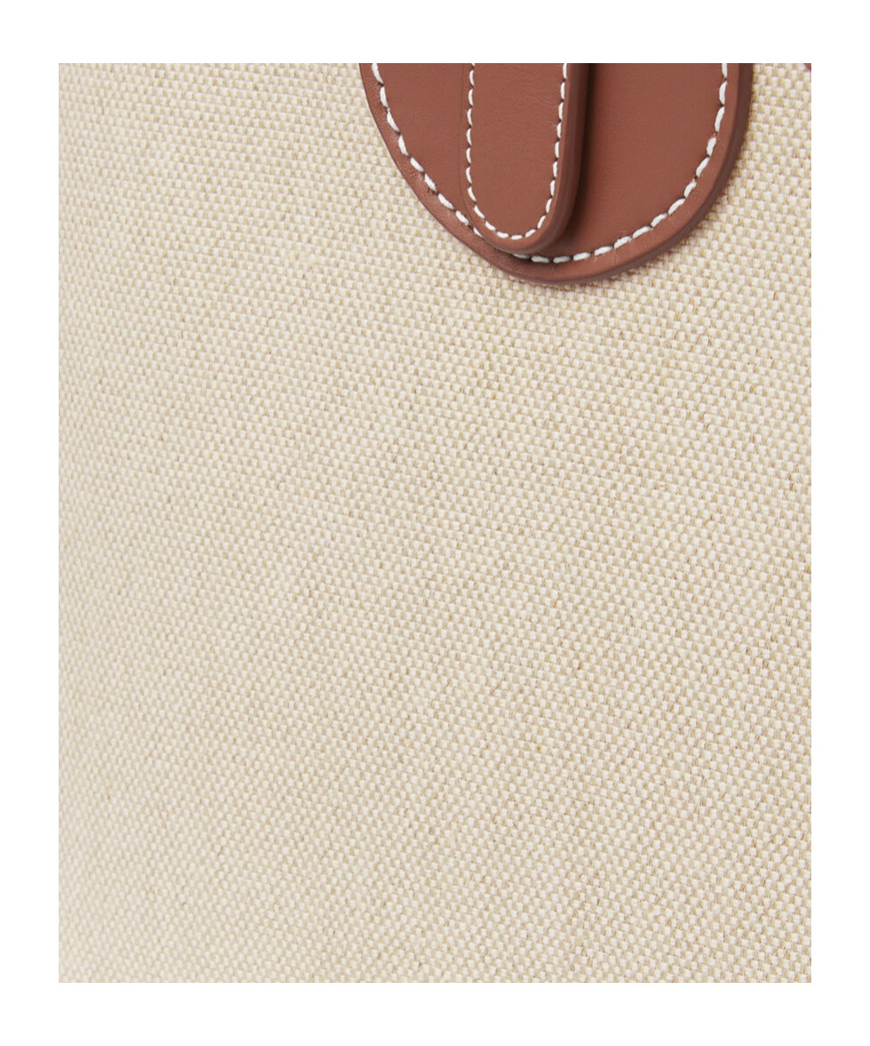 Loro Piana Bobbin Bucket Bag In Natural Color/caramel Color/sun Gold