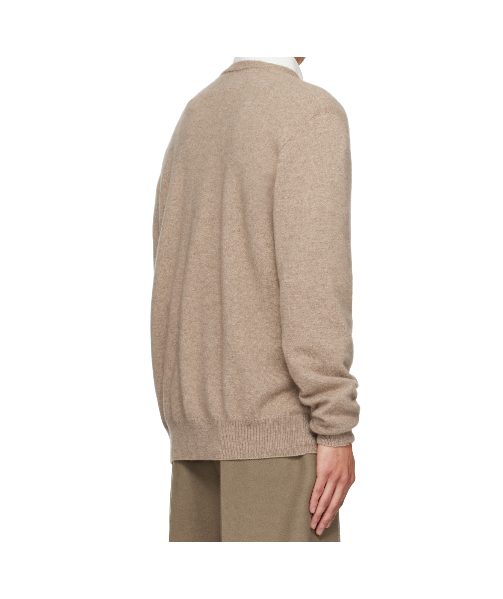 The Row Rod V-neck Cashmere Sweater In Brown