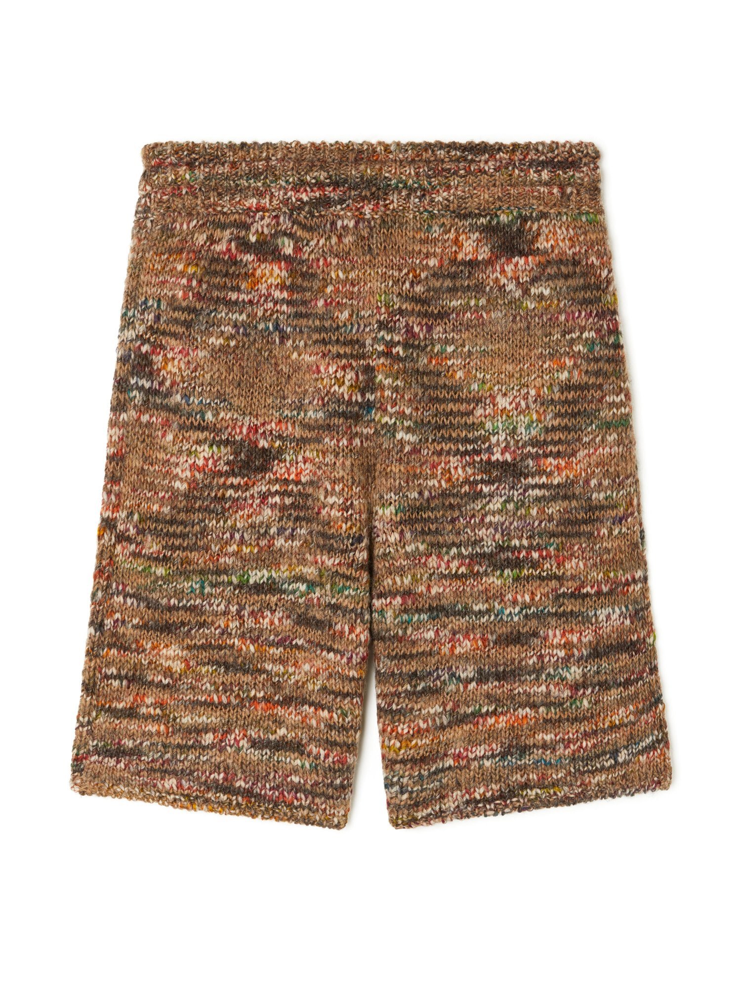 Alanui Multicolor Wool Blend Grunge Beat Bermuda Shorts In Brown