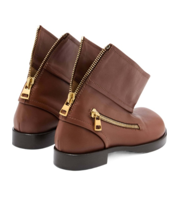 Jw Anderson Stiefeletten Aus Leder In Burgundy