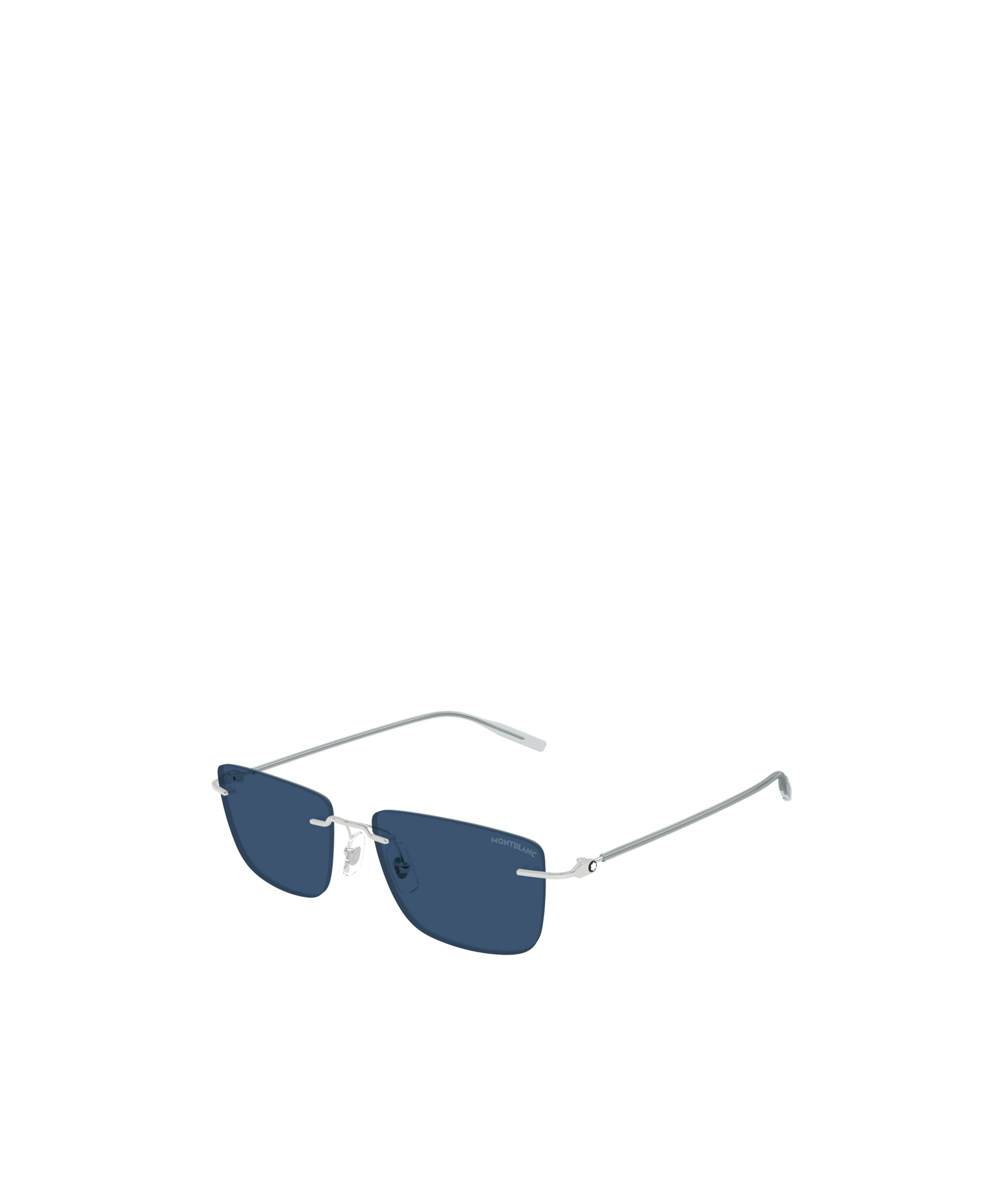 Montblanc Rectangle Sunglasses In Silver