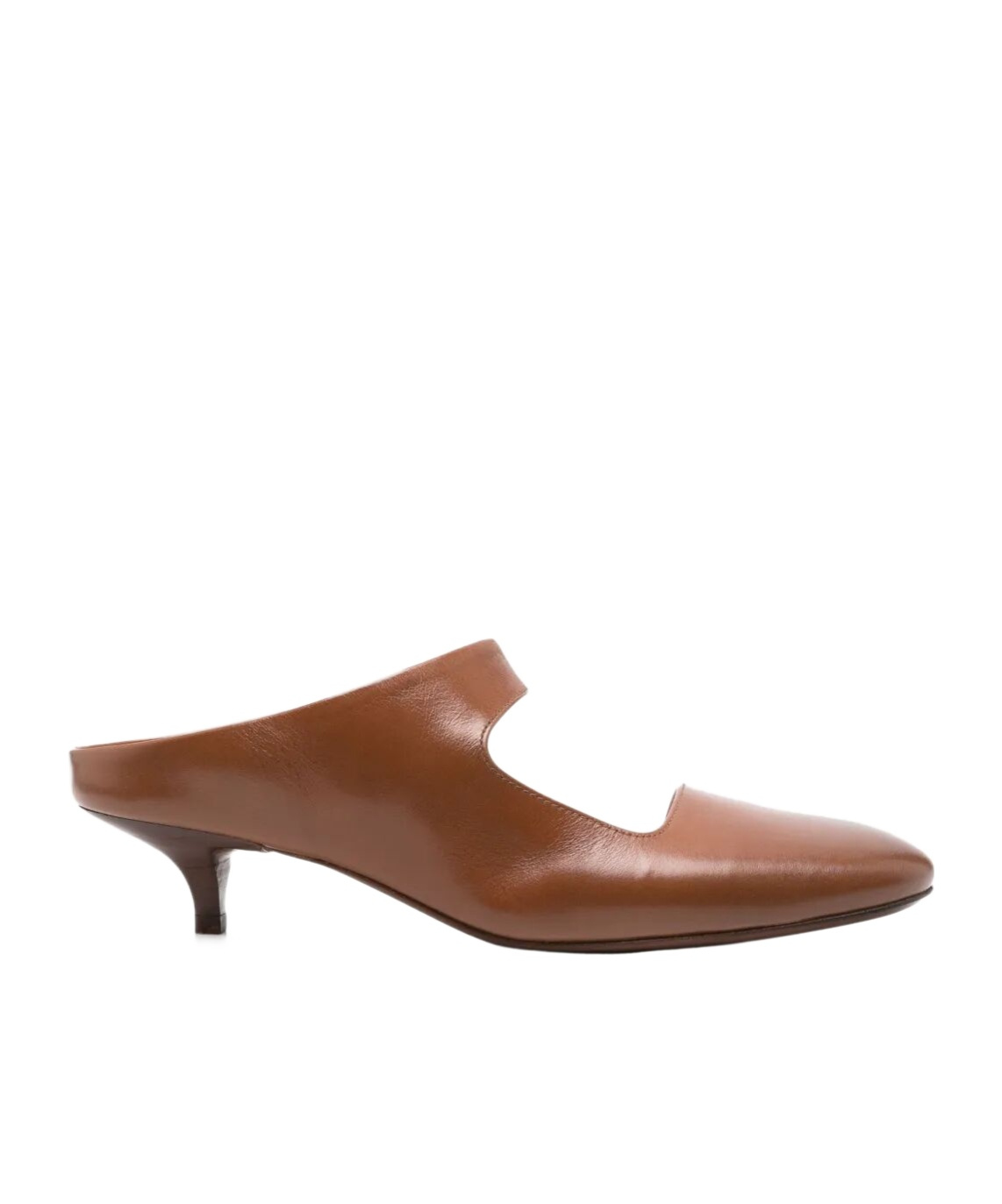 Marsèll Almond Toe Kitten Heel Strap Mules In Brown